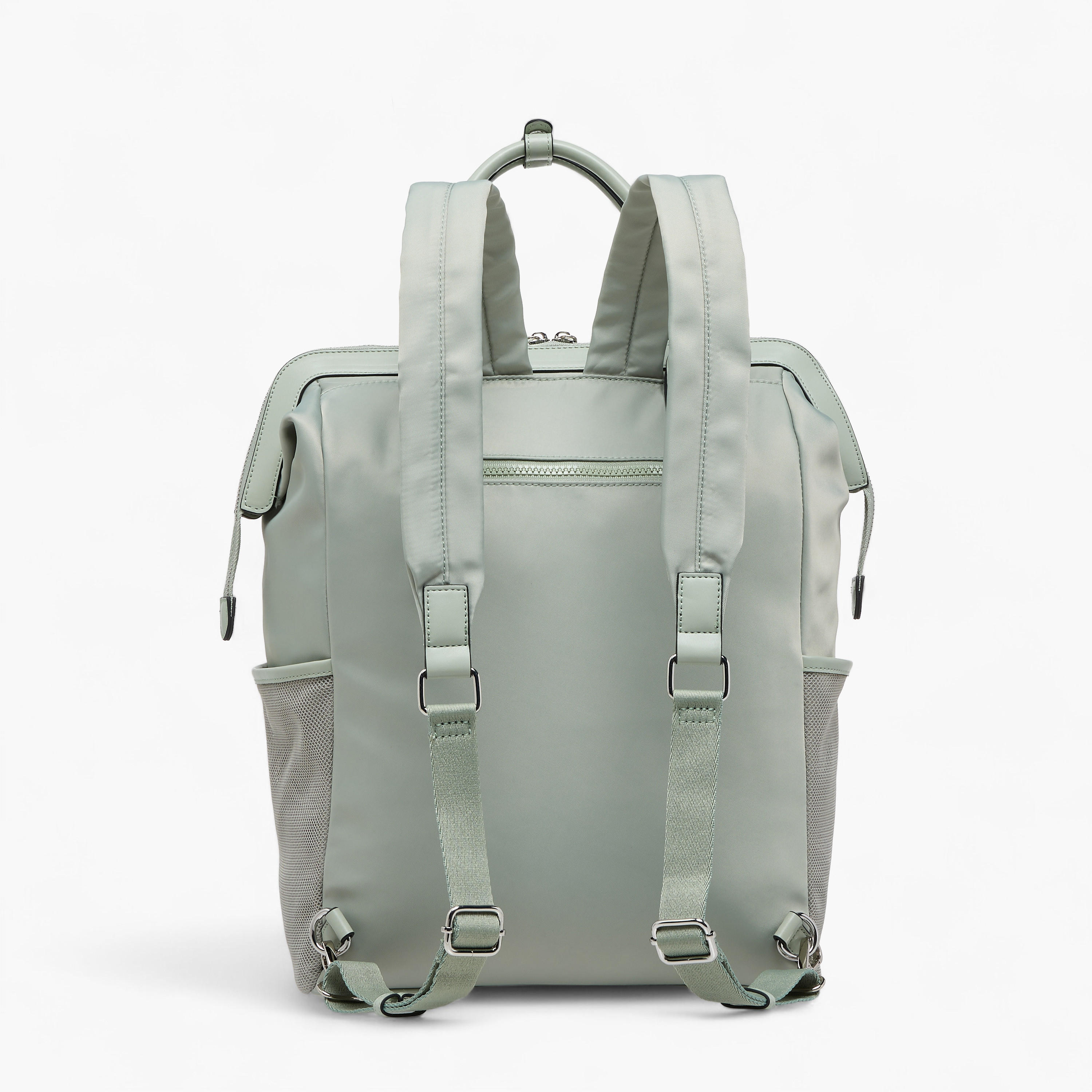 Missy Solid Backpack with Adjustable Straps and Zip Closure - 30x10x35 cm-women-bagsandwallets-backpacks-image-3
