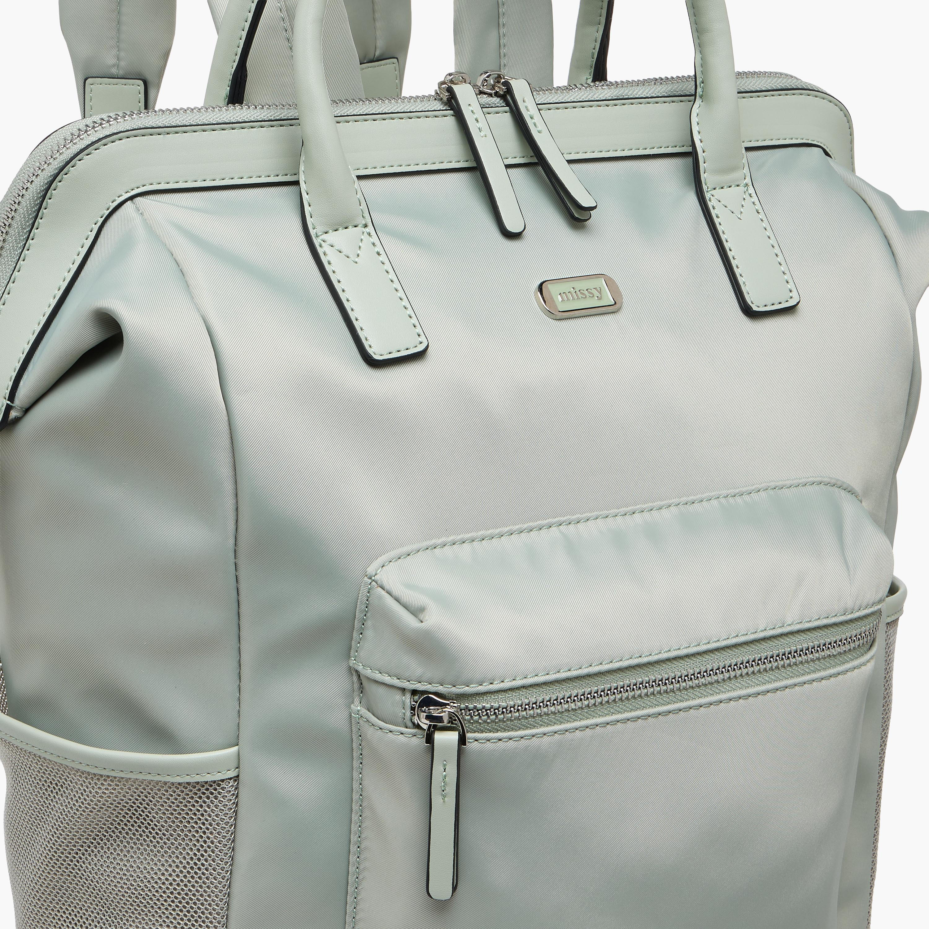 Missy Solid Backpack with Adjustable Straps and Zip Closure - 30x10x35 cm-women-bagsandwallets-backpacks-image-4