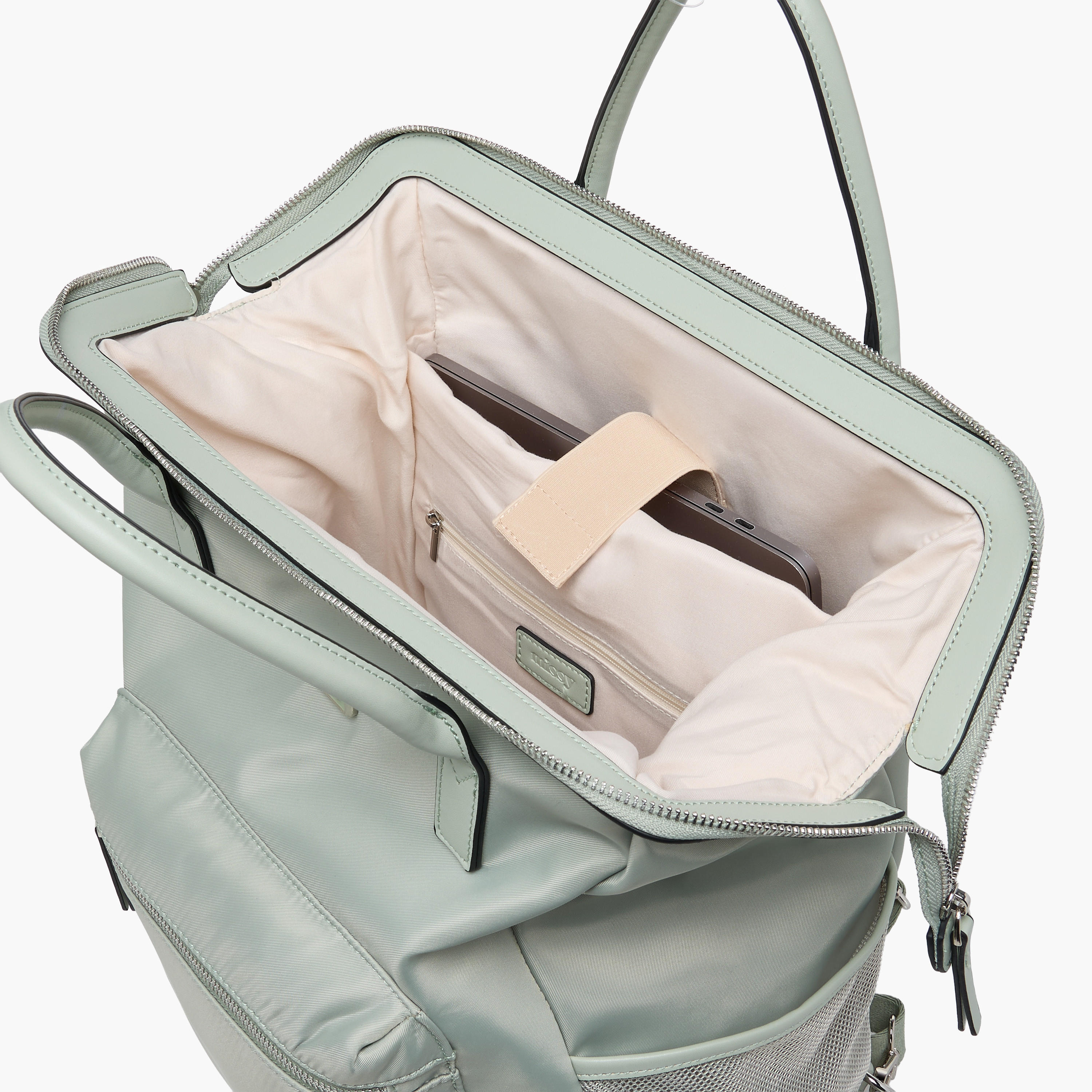 Missy Solid Backpack with Adjustable Straps and Zip Closure - 30x10x35 cm-women-bagsandwallets-backpacks-image-7