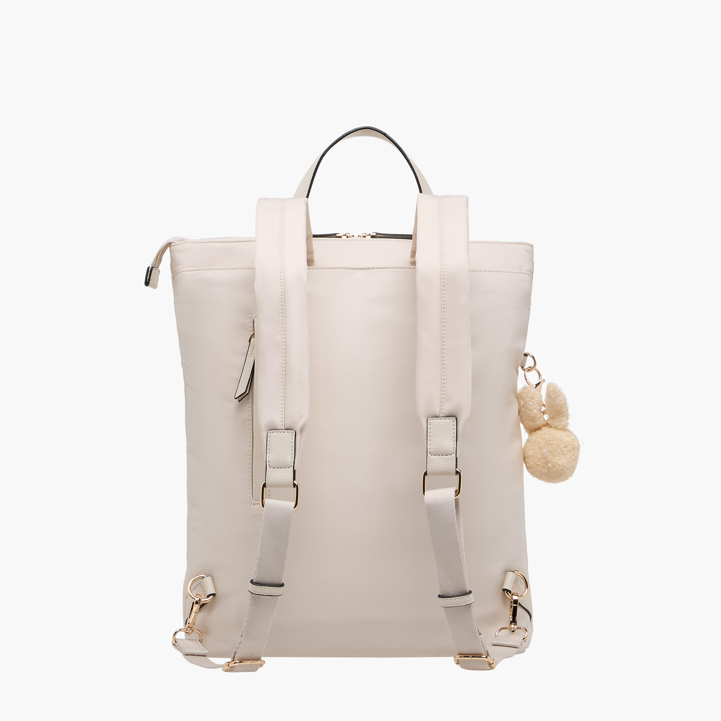Missy Solid Backpack with Adjustable Straps and Zip Closure - 32x13x34 cm-women-bagsandwallets-backpacks-image-3