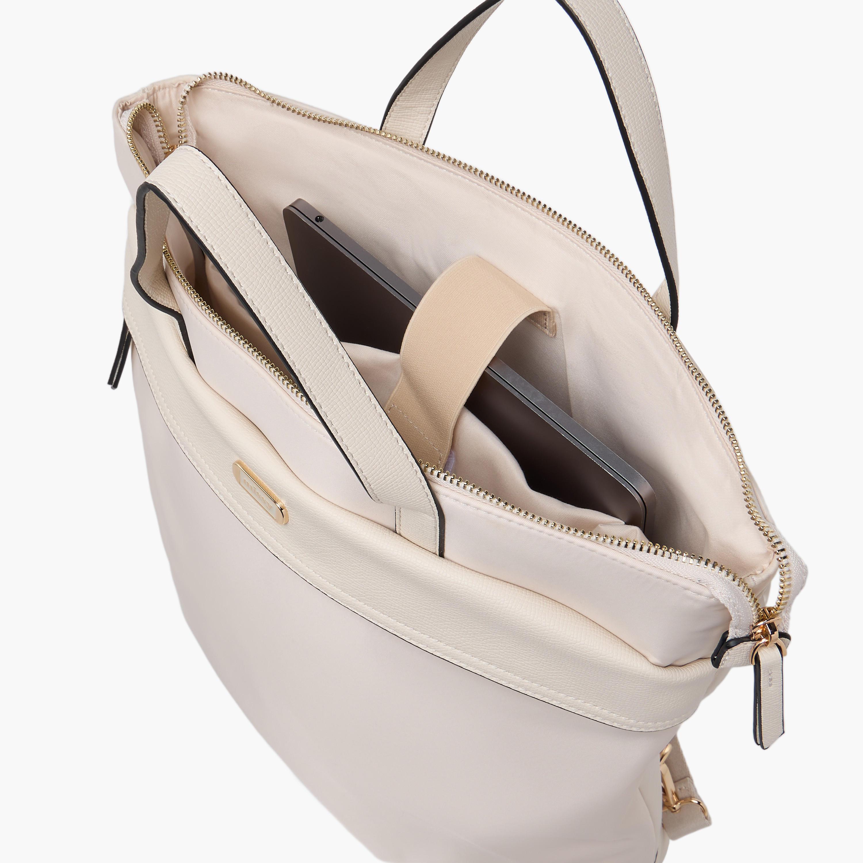Missy Solid Backpack with Adjustable Straps and Zip Closure - 32x13x34 cm-women-bagsandwallets-backpacks-image-8