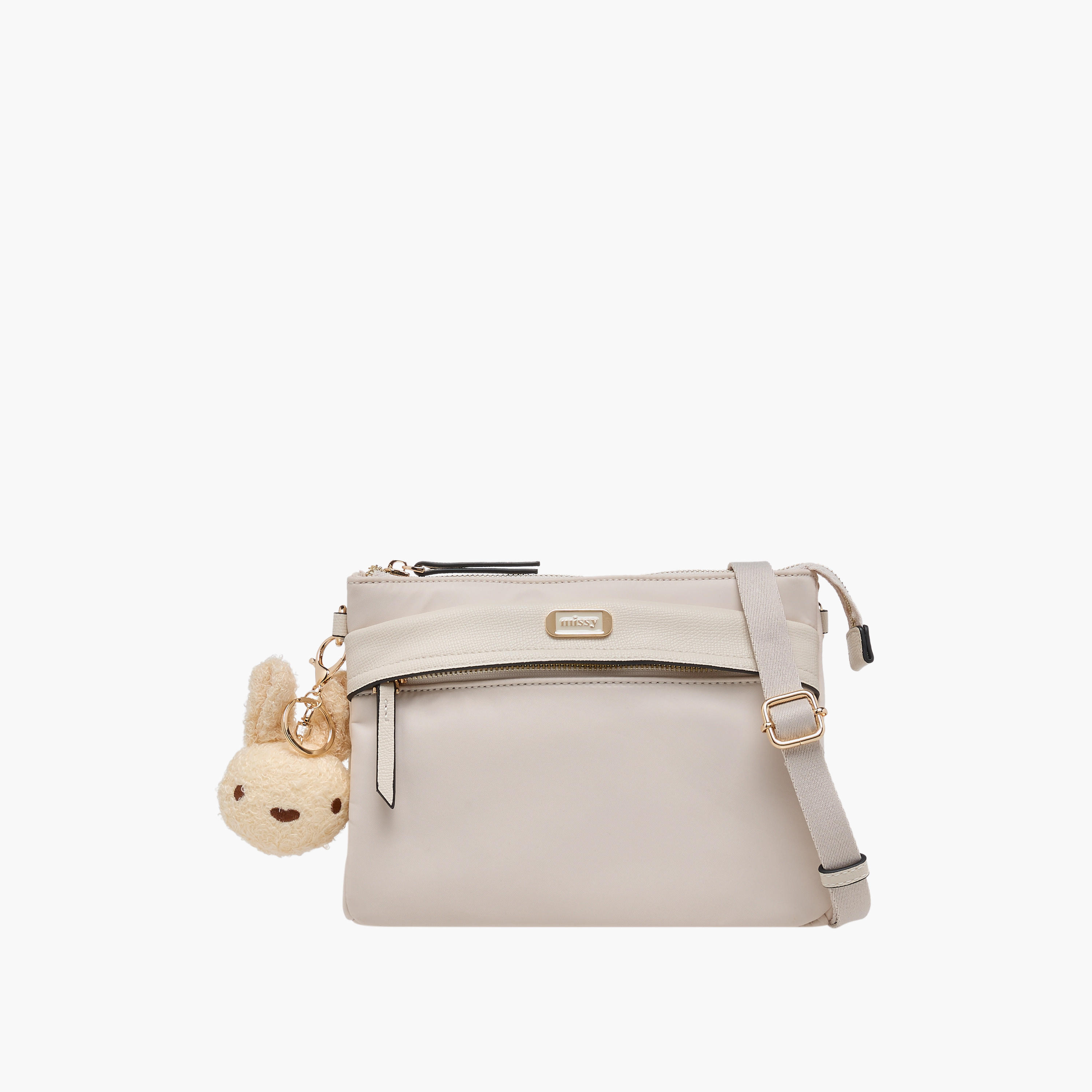 شنطة كروس بودي سادة بحزام قابل للفصل وسحاب إغلاق من ميسي-women-bagsandwallets-handbags-image-1
