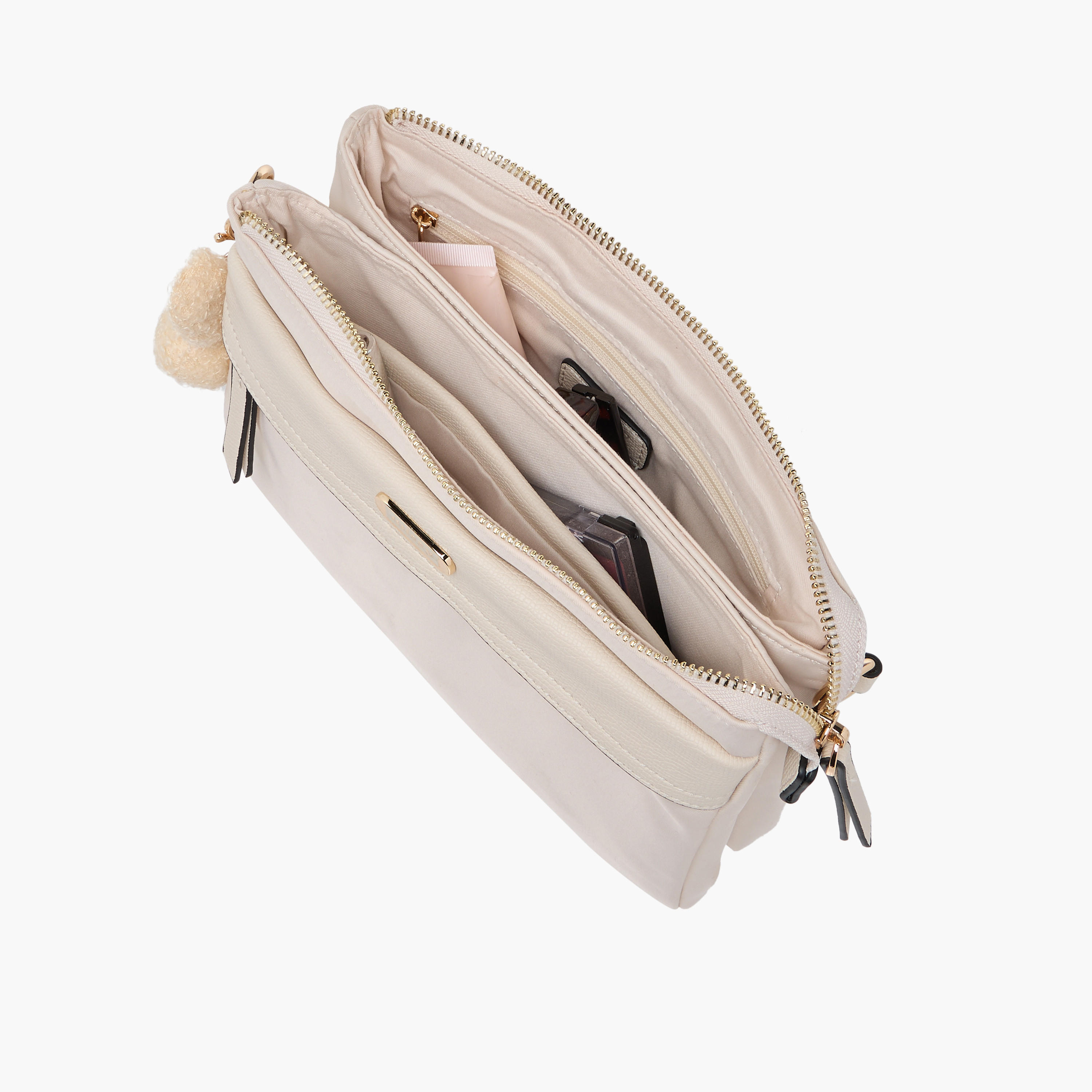 شنطة كروس بودي سادة بحزام قابل للفصل وسحاب إغلاق من ميسي-women-bagsandwallets-handbags-image-8