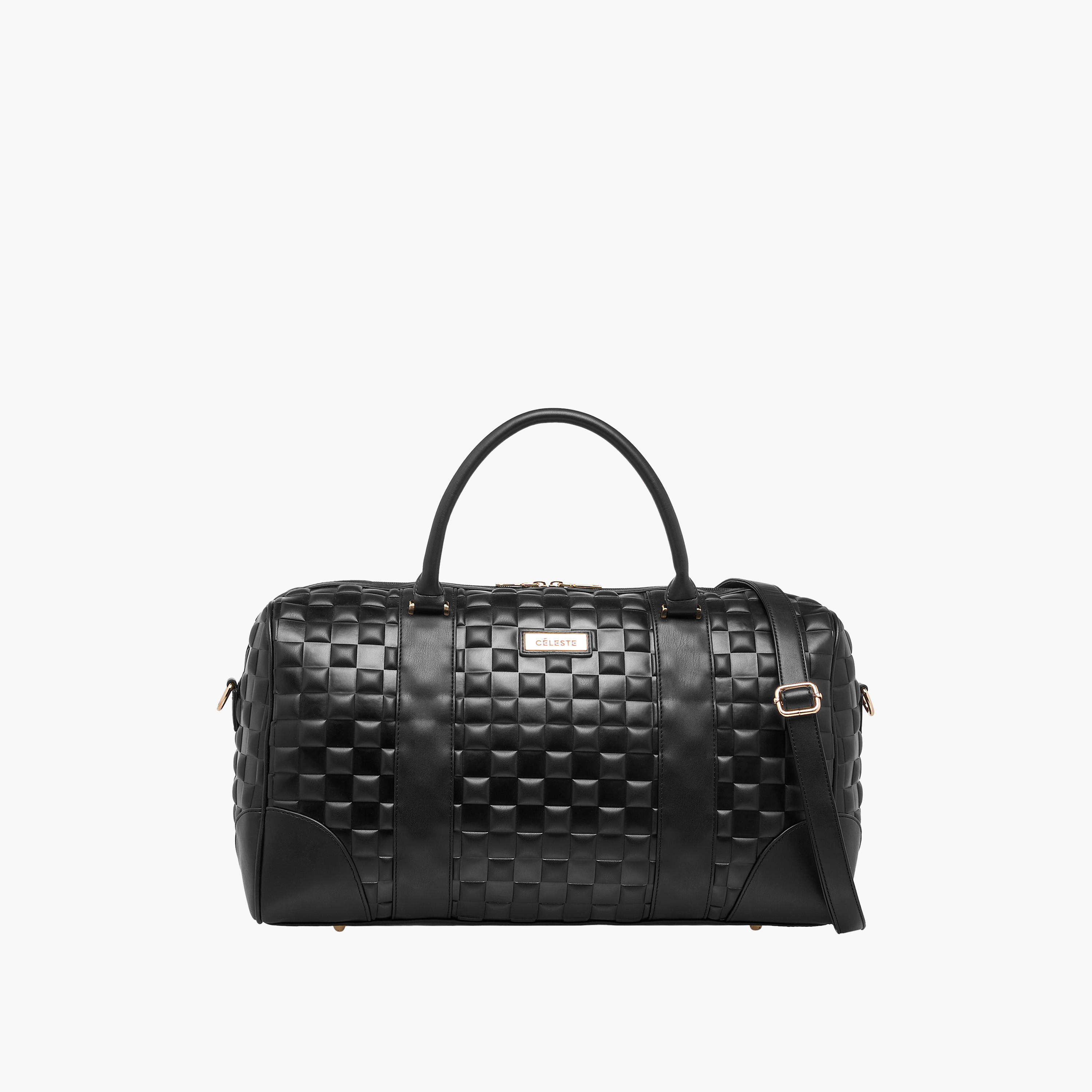 Celeste Textured Duffel Bag with Detachable Strap-travel-luggagesandbags-dufflebags-image-1