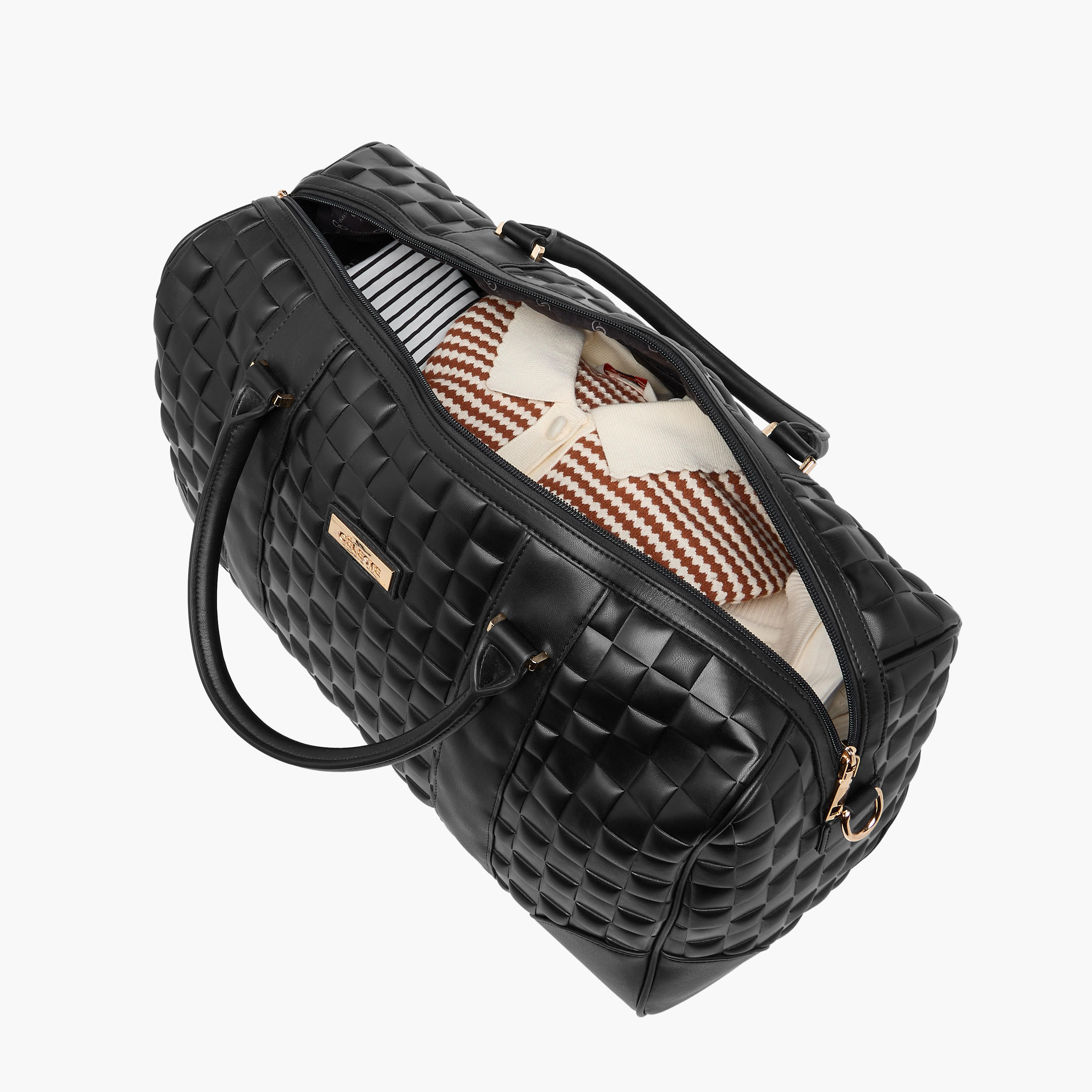 Celeste Textured Duffel Bag with Detachable Strap-travel-luggagesandbags-dufflebags-image-8