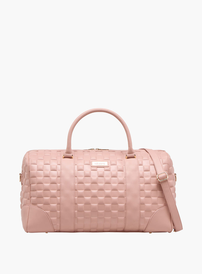 شنطة دافل بارزة الملمس بحزام قابل للفصل من سيليست-travel-luggagesandbags-dufflebags-image-1