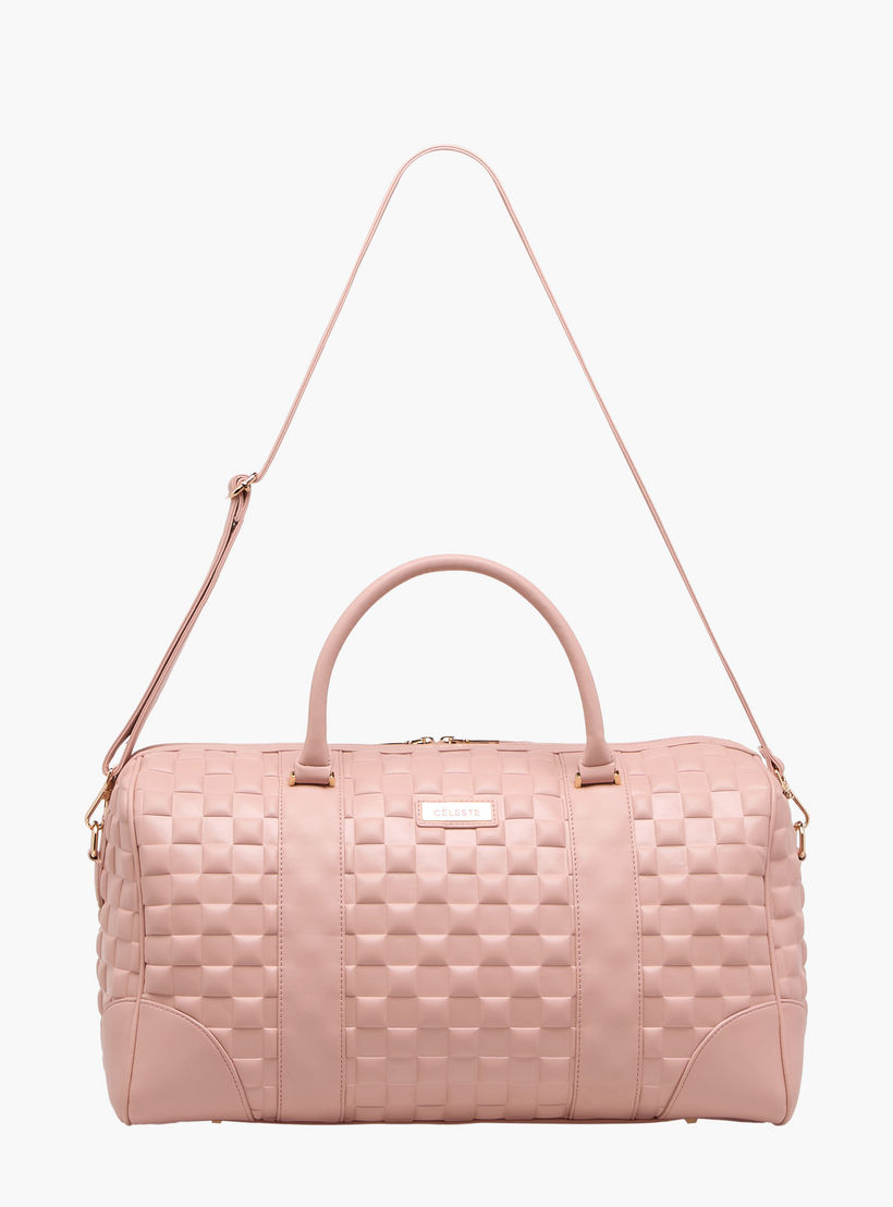 شنطة دافل بارزة الملمس بحزام قابل للفصل من سيليست-travel-luggagesandbags-dufflebags-image-3