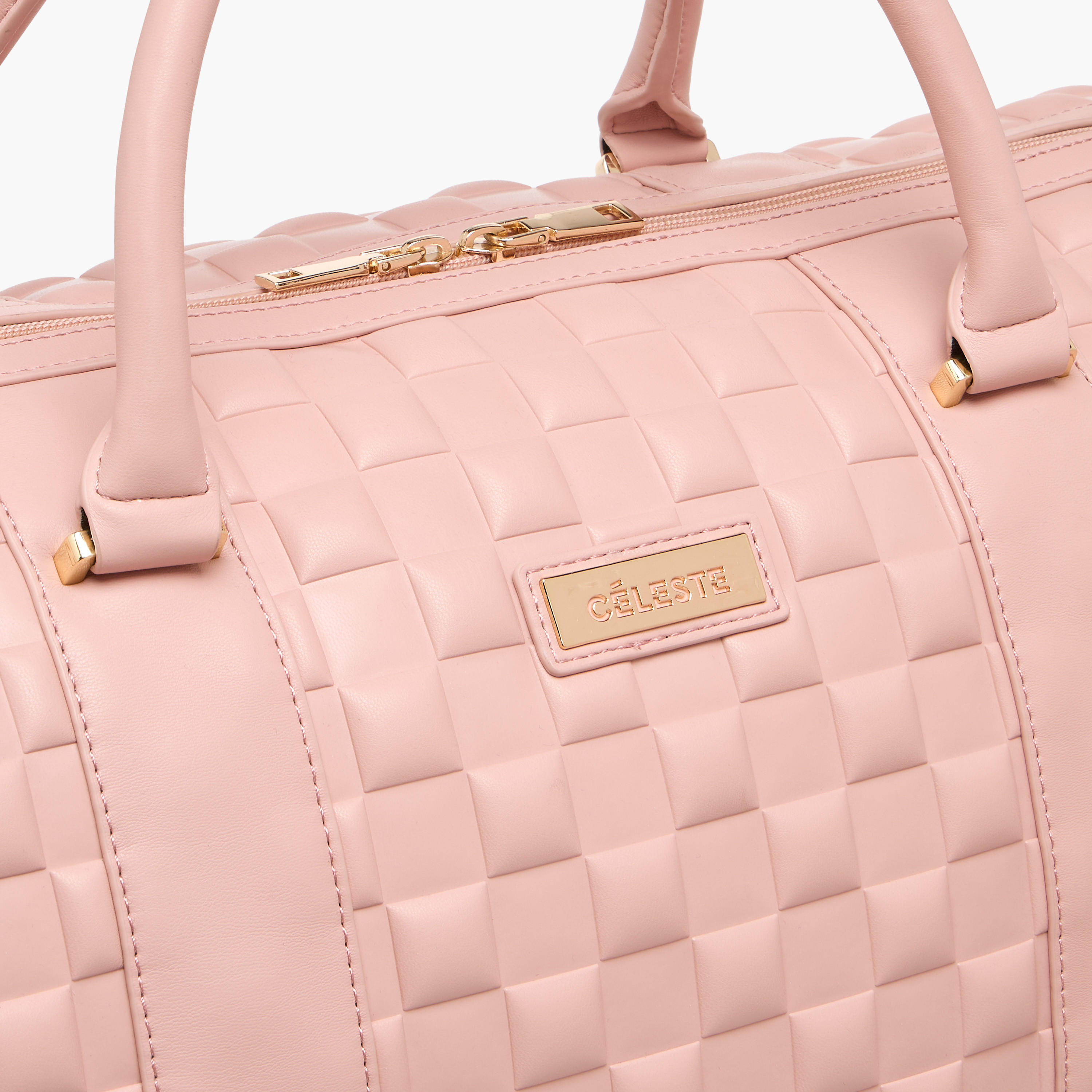 Celeste Textured Duffel Bag with Detachable Strap-travel-luggagesandbags-dufflebags-image-5