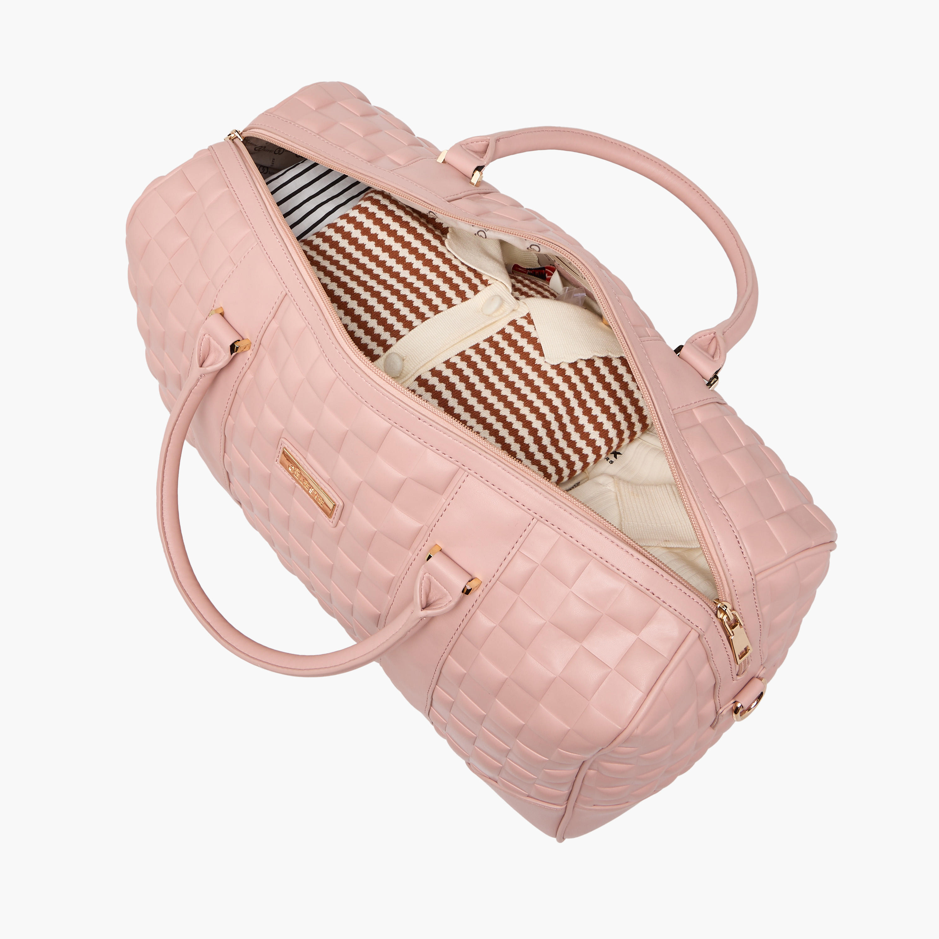 شنطة دافل بارزة الملمس بحزام قابل للفصل من سيليست-travel-luggagesandbags-dufflebags-image-8