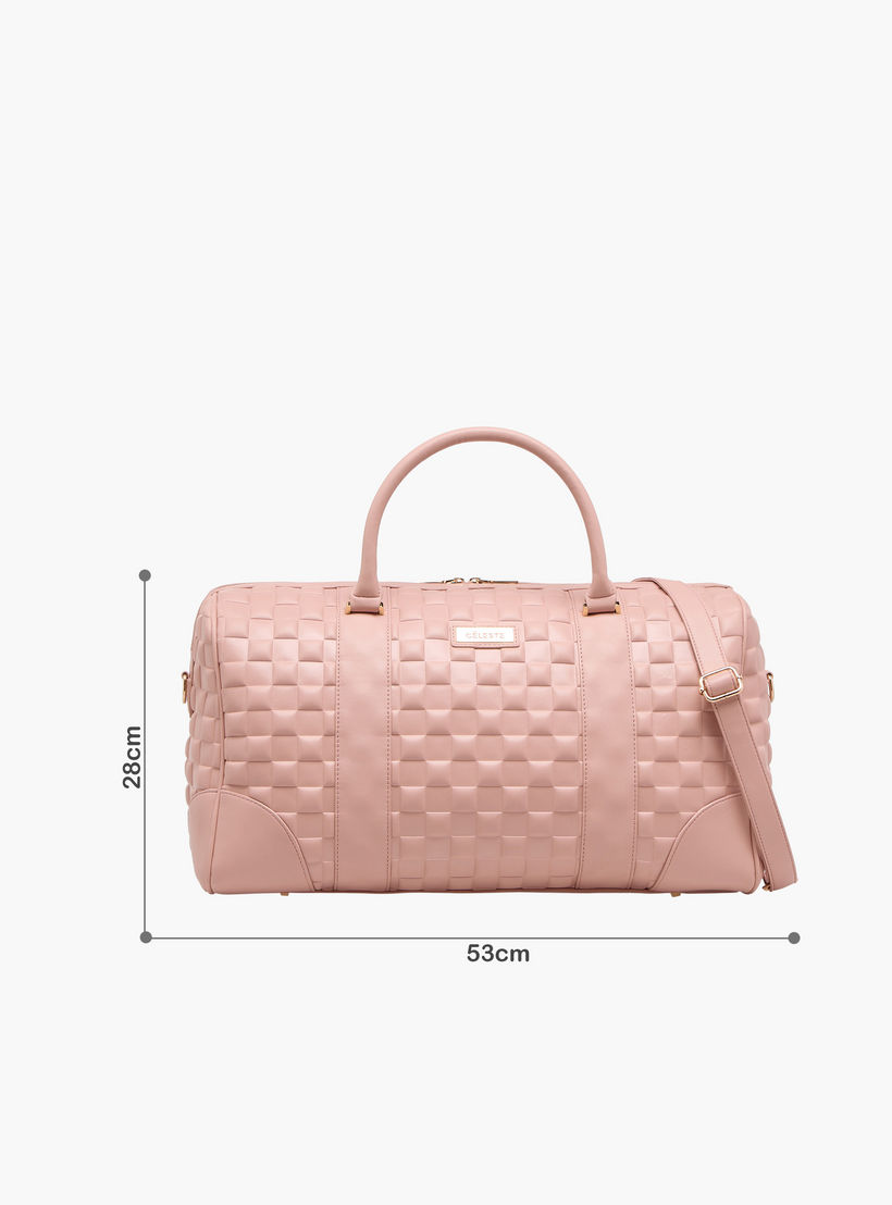 شنطة دافل بارزة الملمس بحزام قابل للفصل من سيليست-travel-luggagesandbags-dufflebags-image-2