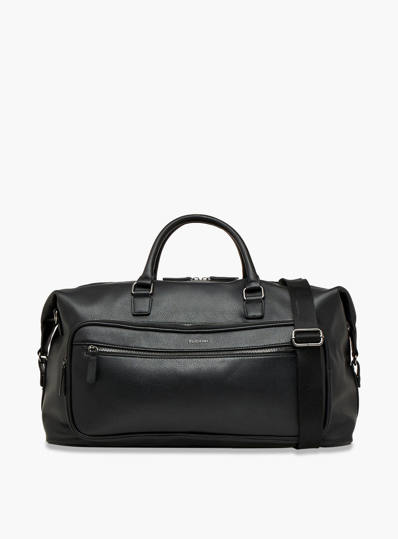 Duchini Textured Duffel Bag with Detachable Strap and Double Handle-travel-luggagesandbags-dufflebags-image-1