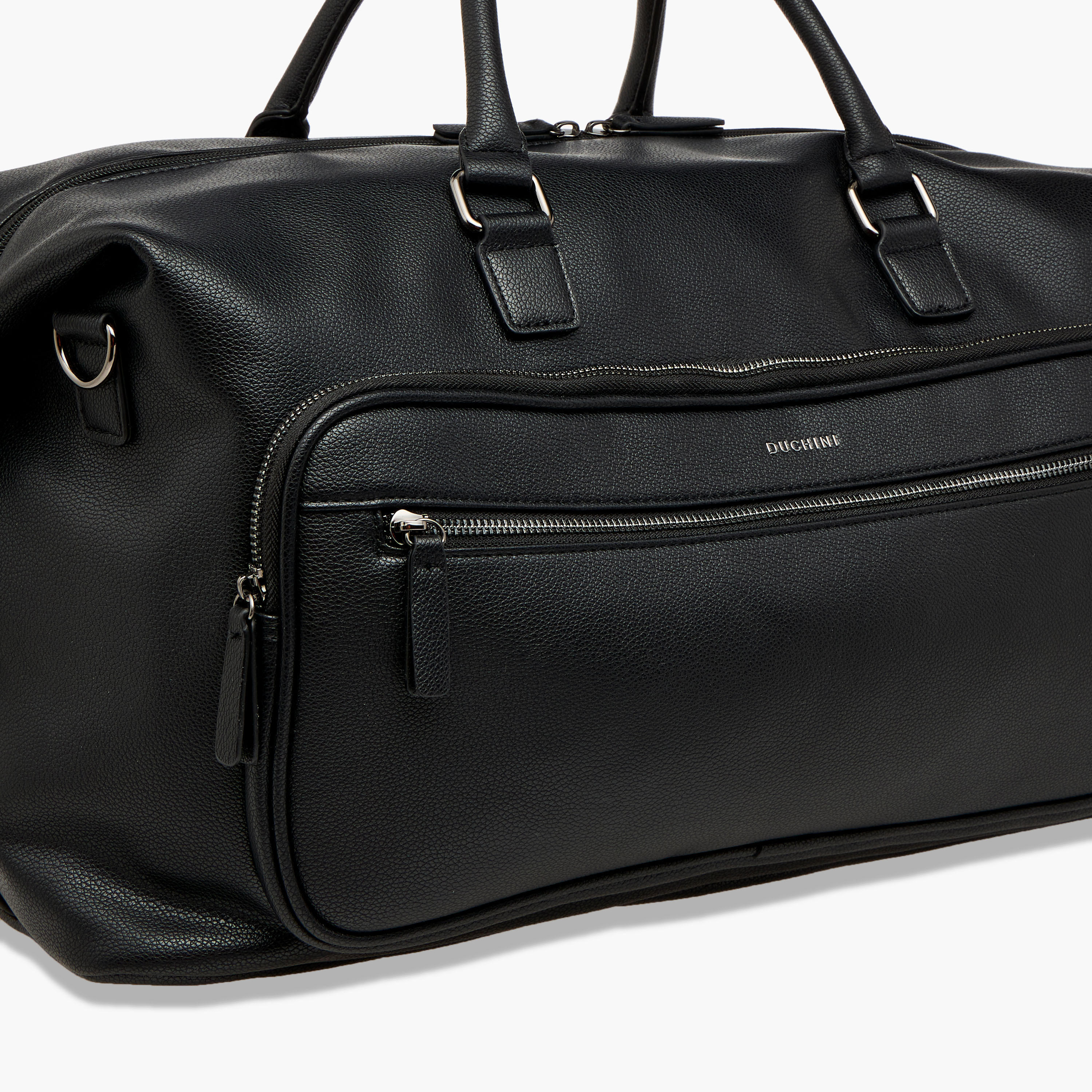 Duchini Textured Duffel Bag with Detachable Strap and Double Handle-travel-luggagesandbags-dufflebags-image-5