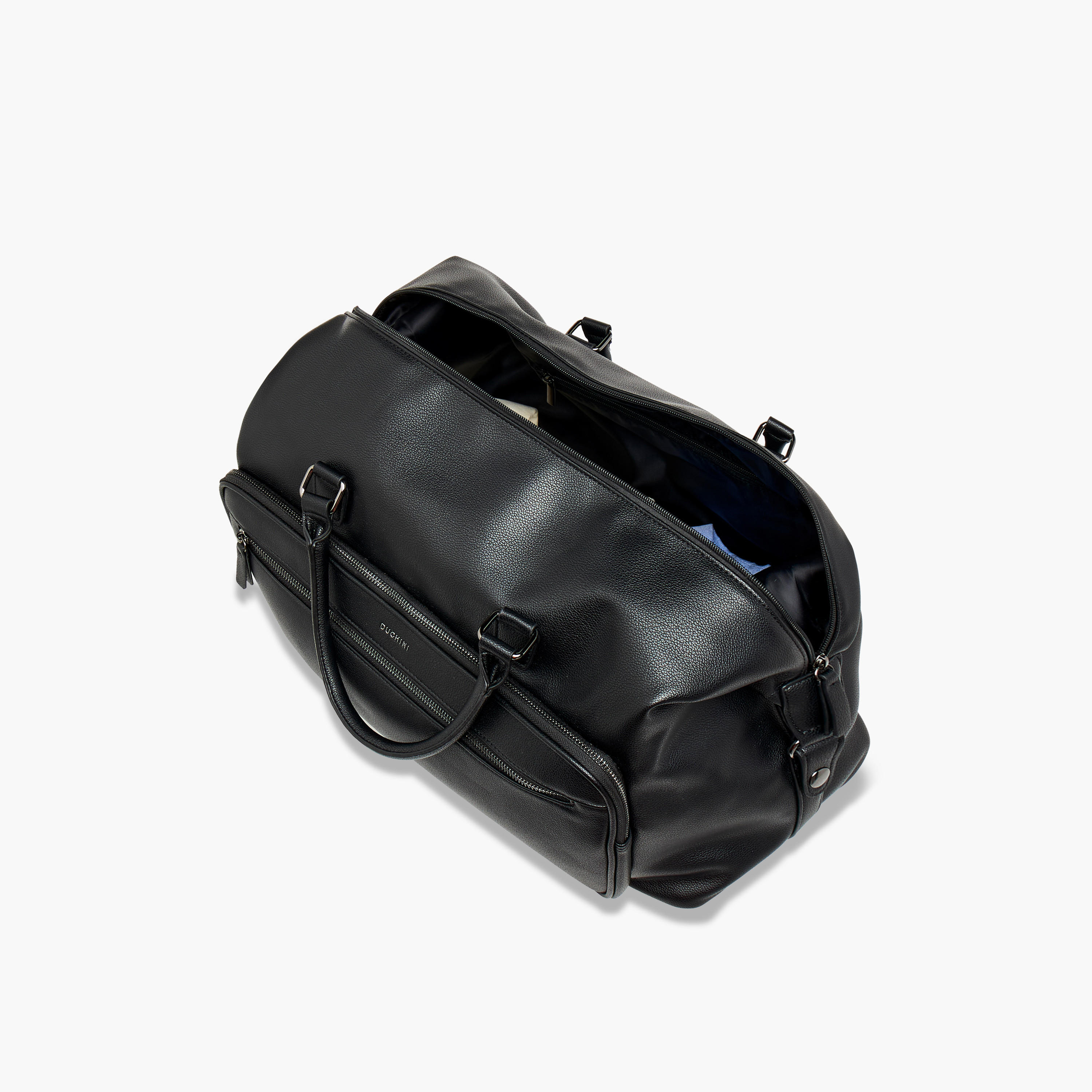 Duchini Textured Duffel Bag with Detachable Strap and Double Handle-travel-luggagesandbags-dufflebags-image-8