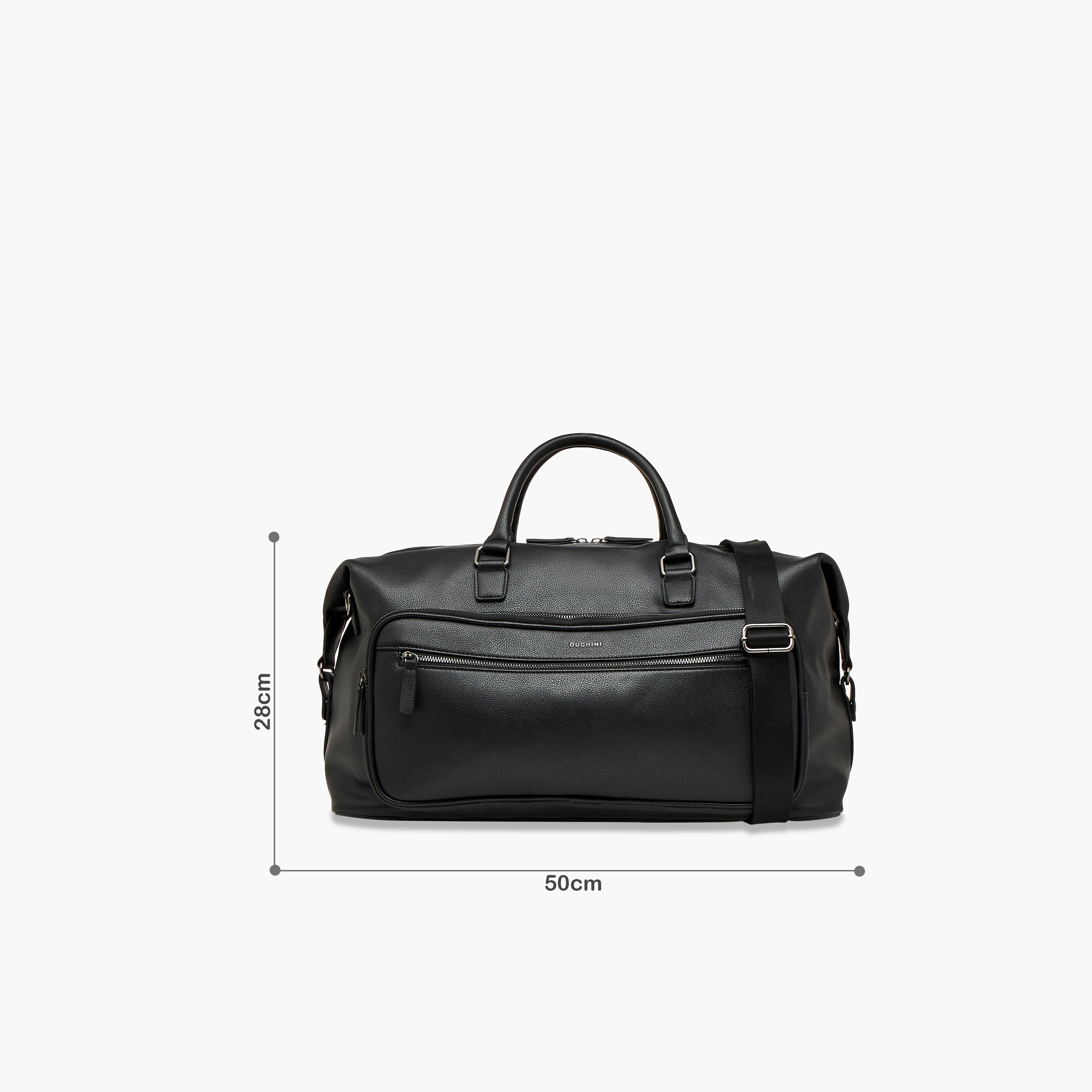 Duchini Textured Duffel Bag with Detachable Strap and Double Handle-travel-luggagesandbags-dufflebags-image-2