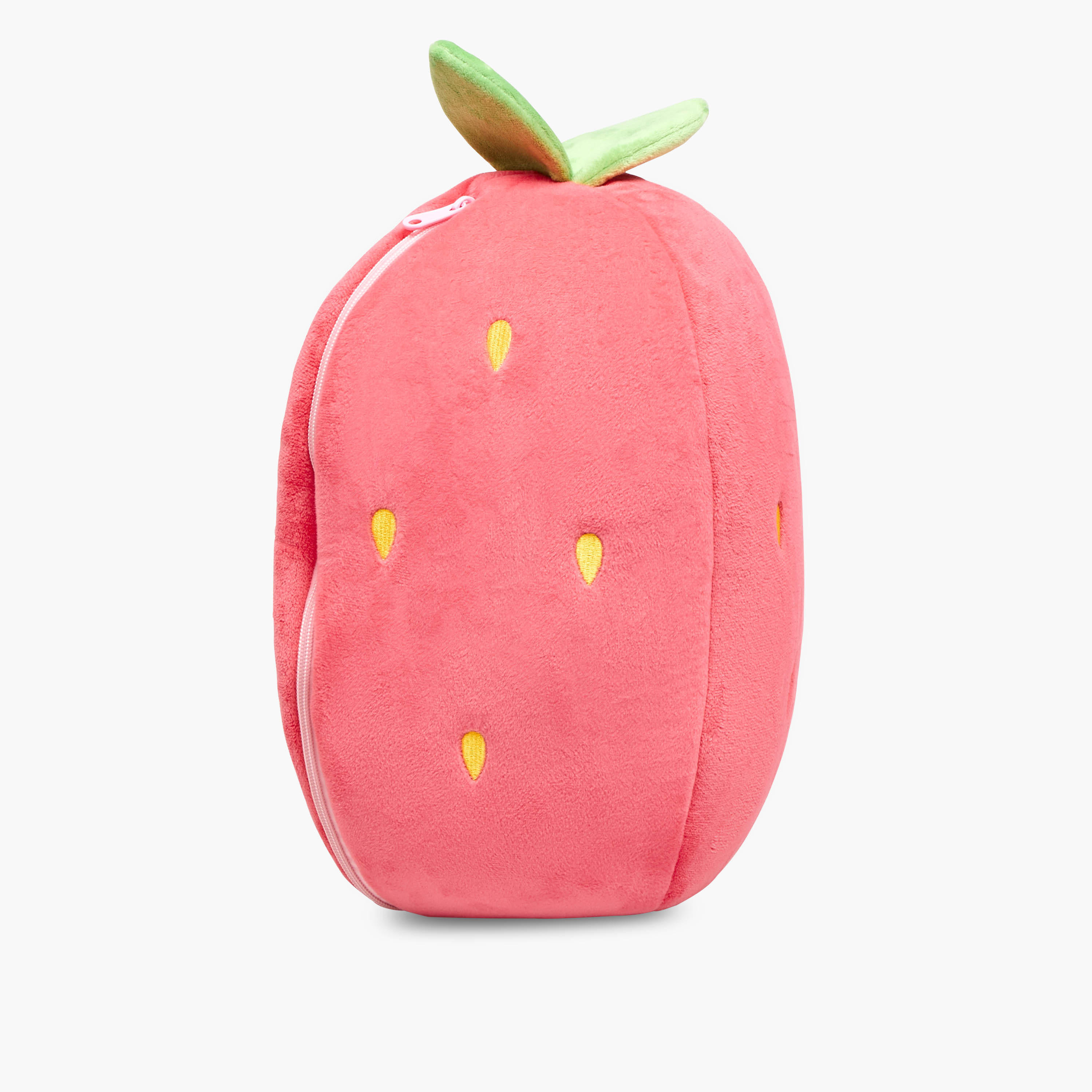 Strawberry Plush Cushion - 25x21 cms-household-cushionsandthrows-filledcushions-decorativecushions-image-1