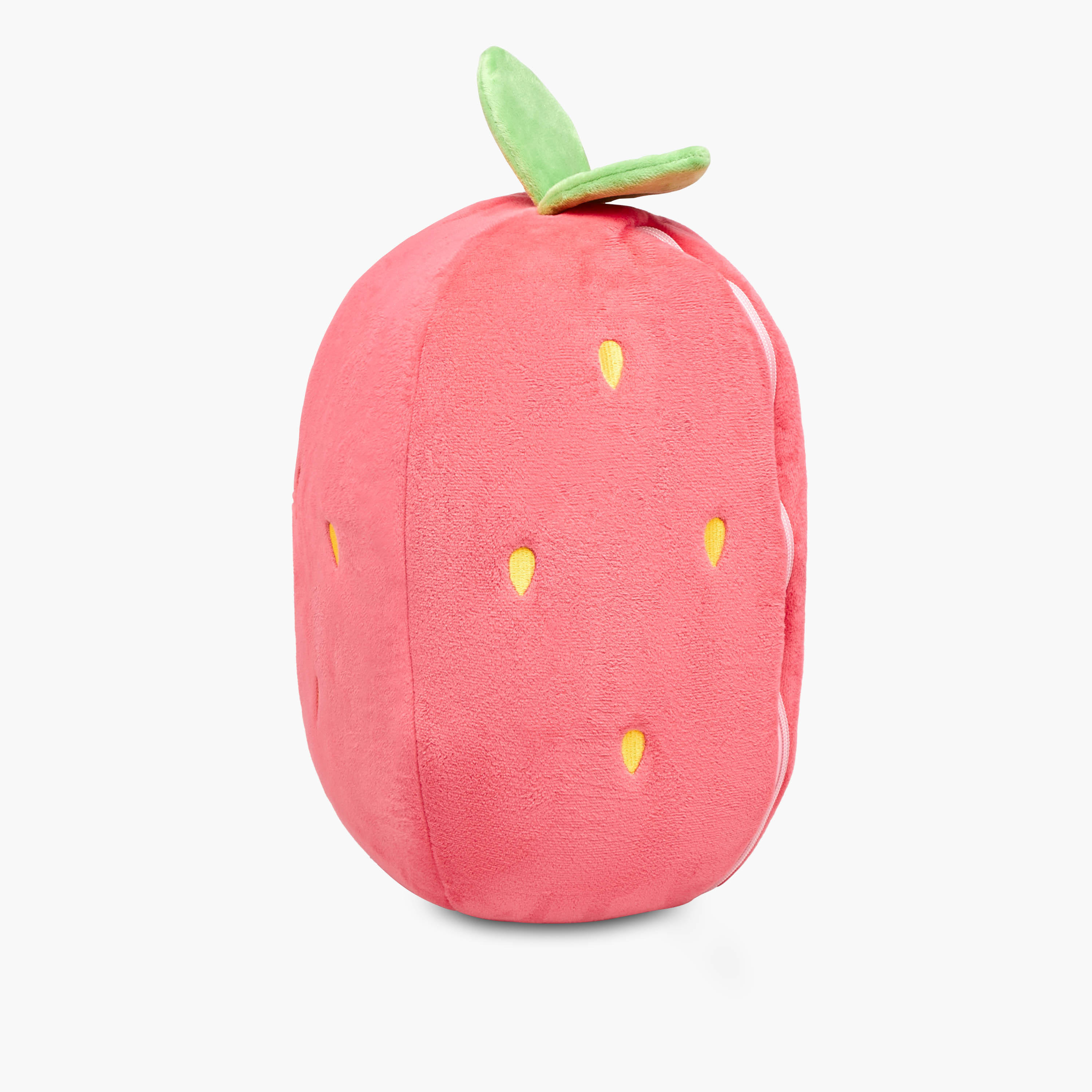 Strawberry Plush Cushion - 25x21 cms-household-cushionsandthrows-filledcushions-decorativecushions-image-2