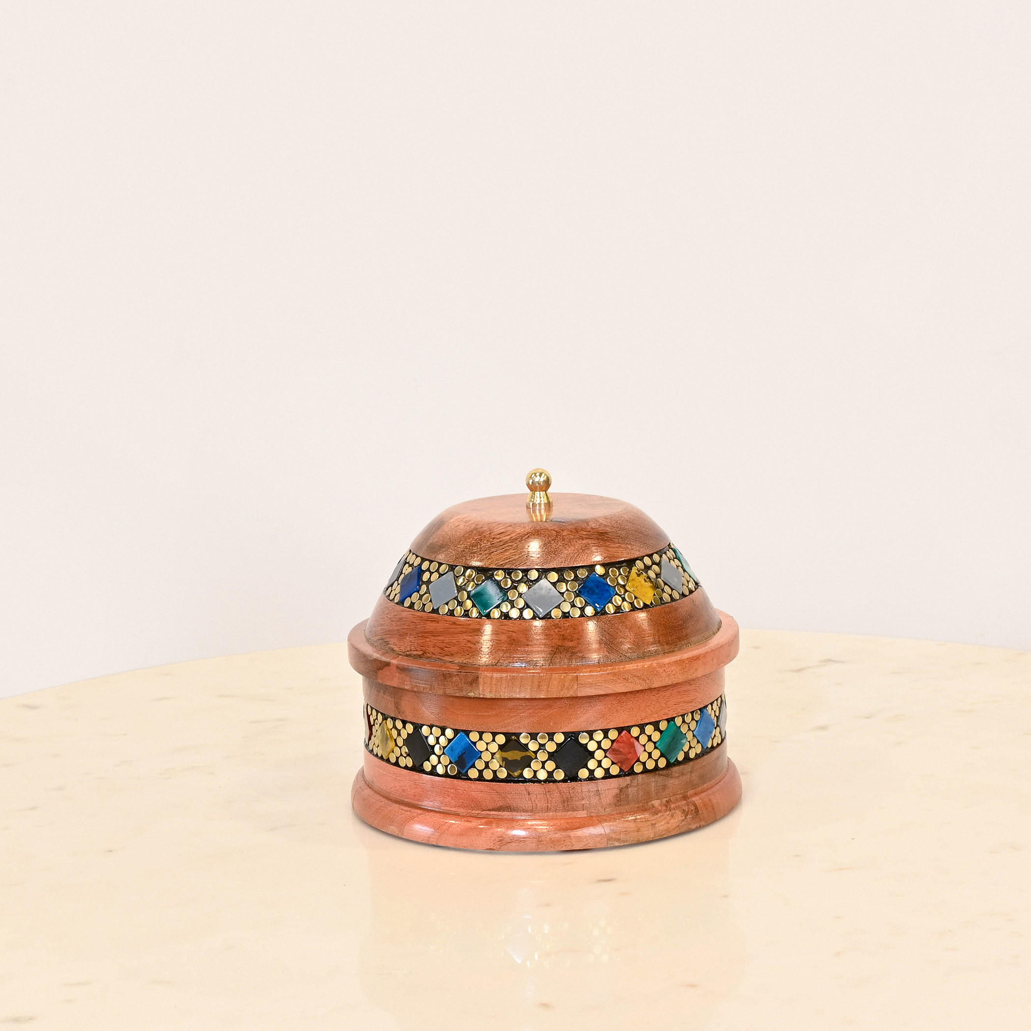Crafted by Lifestyle Wooden Decorative Box with Epoxy Detail-household-decor-boxesandtrays-image-1
