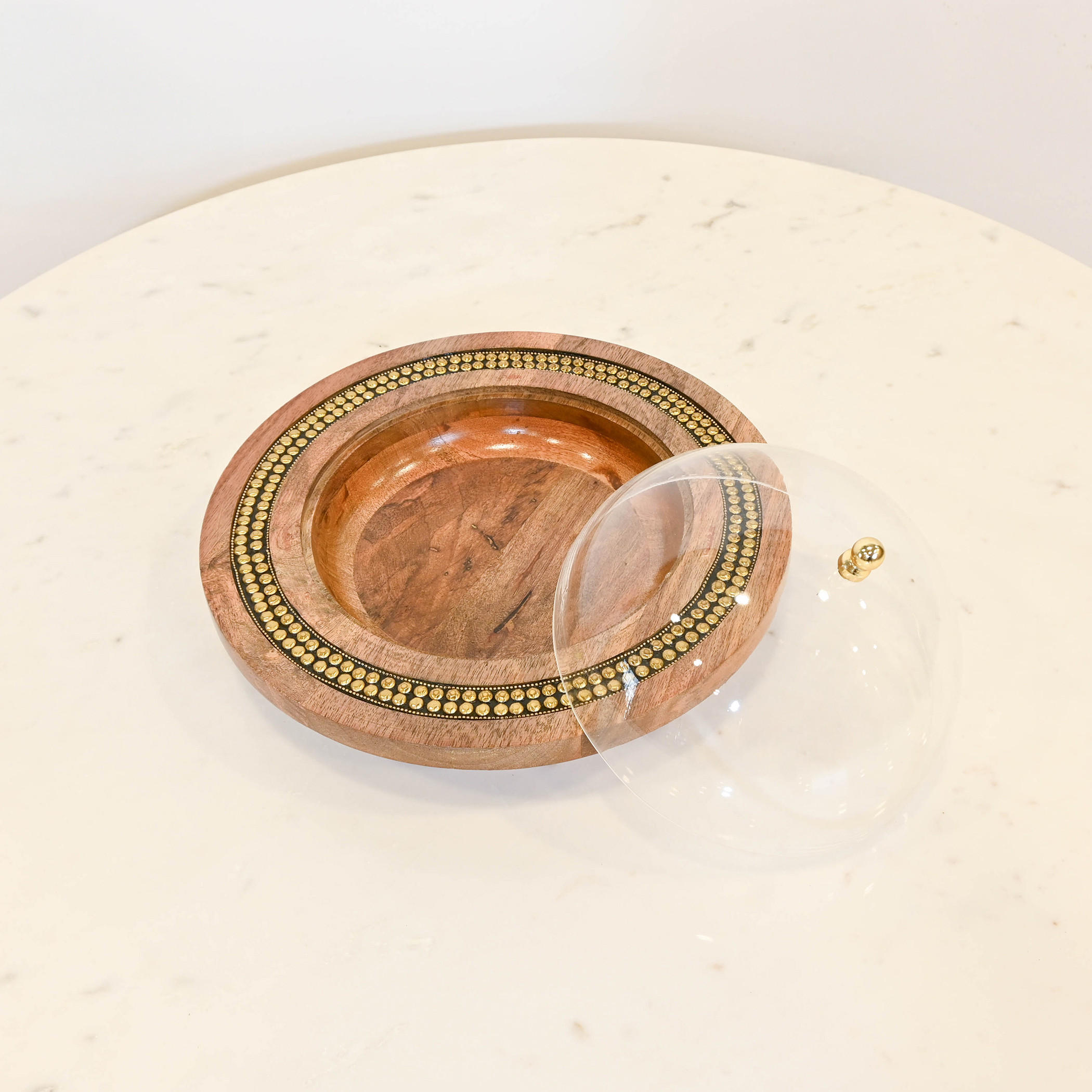 Crafted by Lifestyle Wooden Decorative Tray with Cover - 30 cms-household-decor-boxesandtrays-image-3