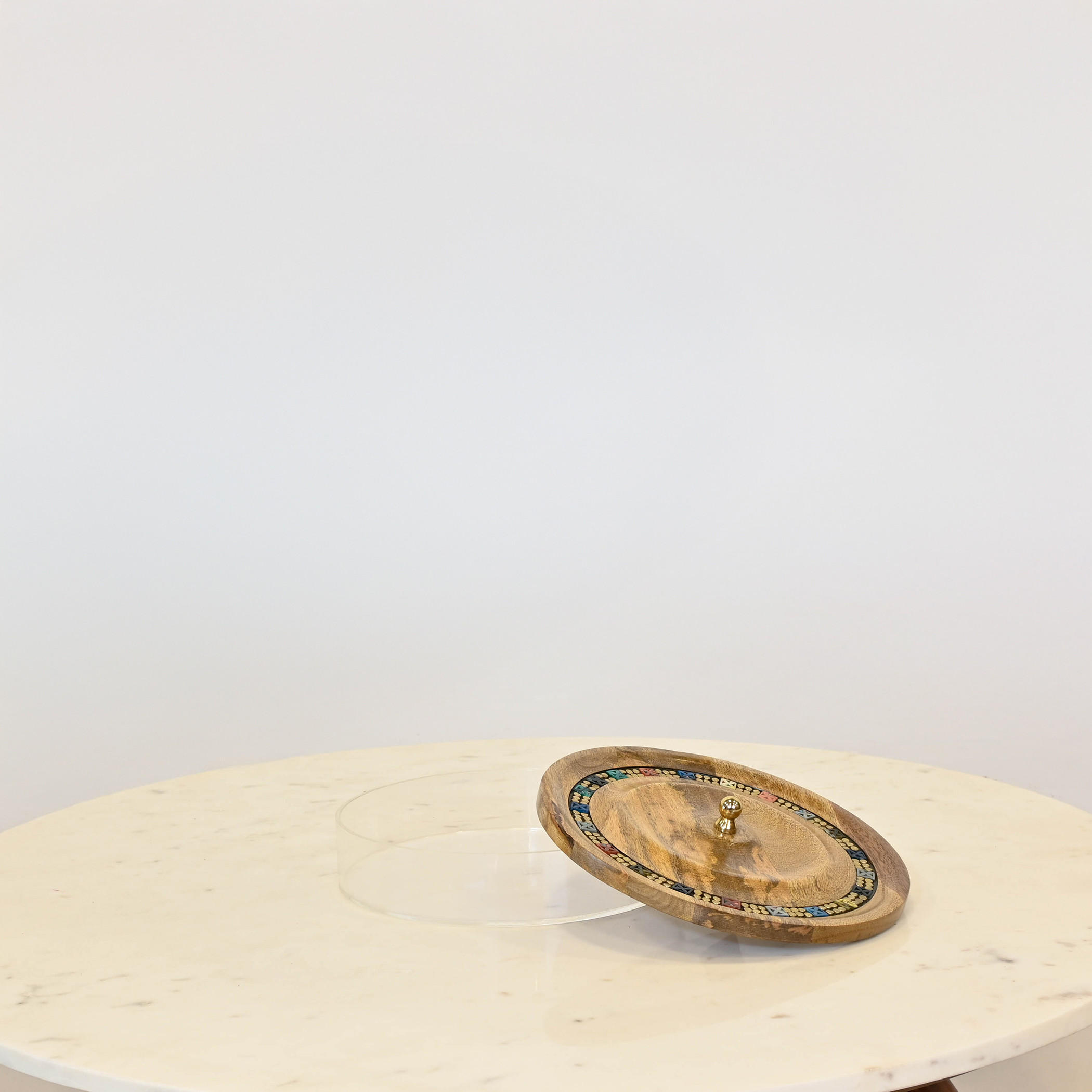 Crafted by Lifestyle Acrylic Decorative Box with Wooden Lid - 26 cms-household-decor-boxesandtrays-image-3