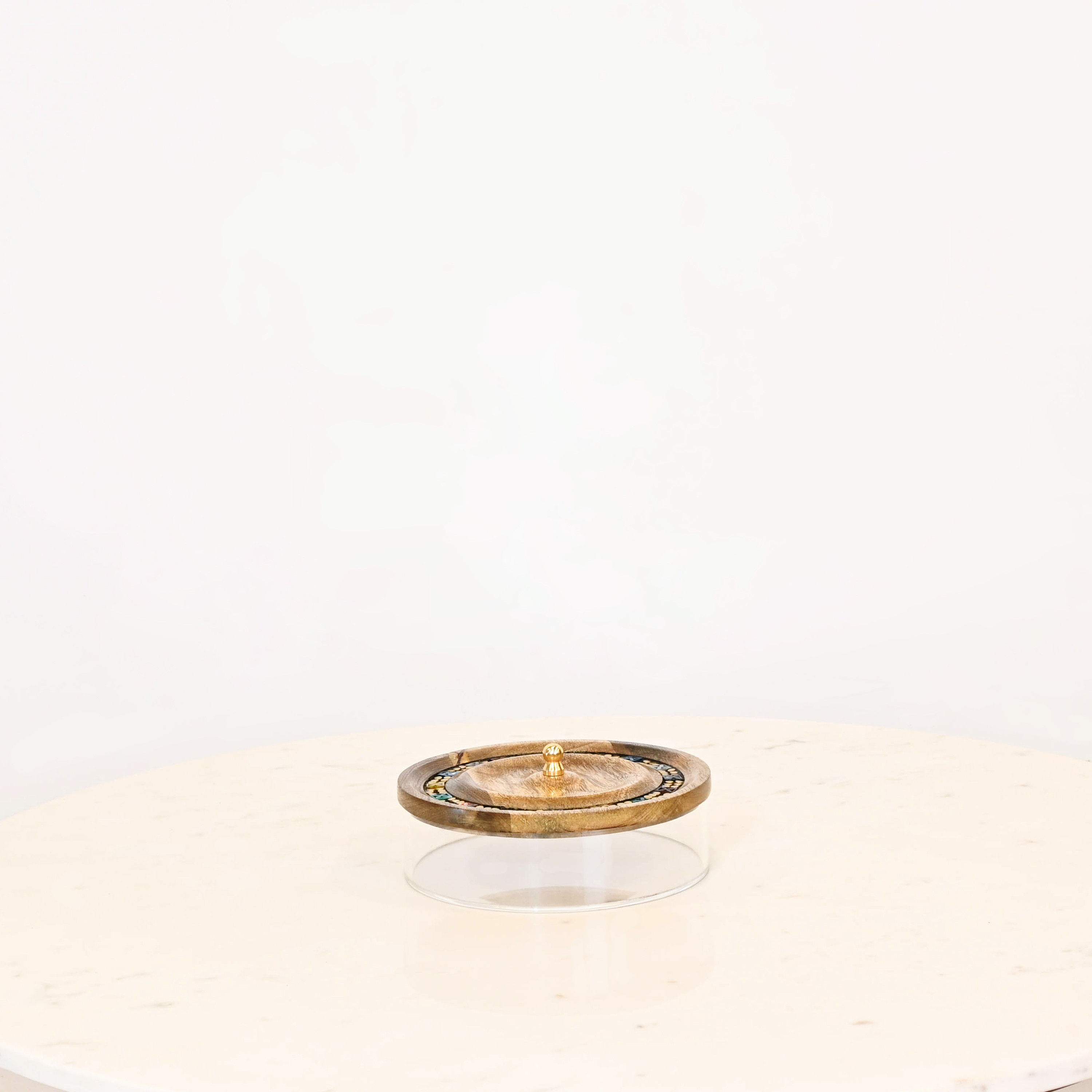 Crafted by Lifestyle Embellished Decorative Acrylic Box with Wooden Lid-household-decor-boxesandtrays-image-1