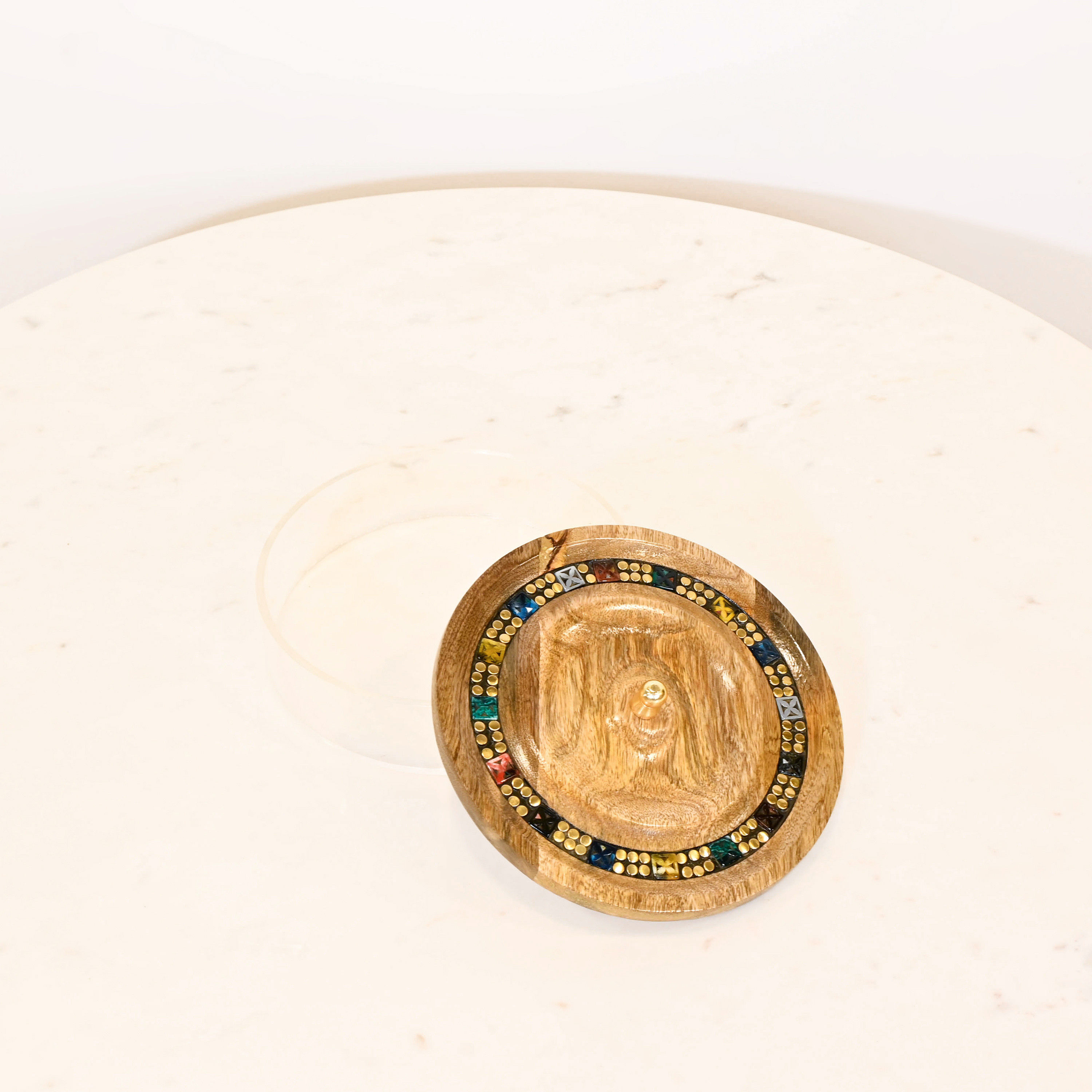 Crafted by Lifestyle Embellished Decorative Acrylic Box with Wooden Lid-household-decor-boxesandtrays-image-3