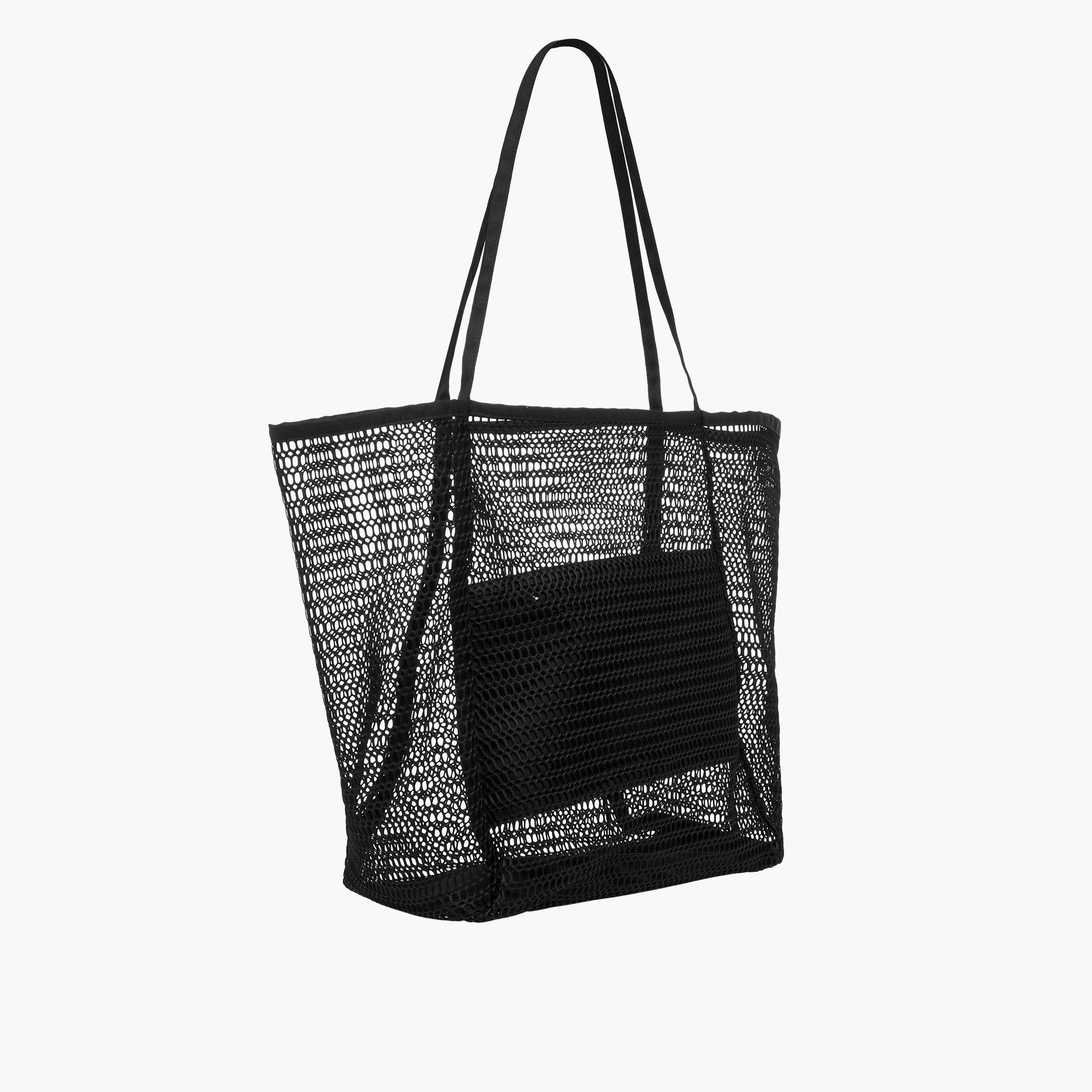 Mesh Tote Bag with Inner Pocket and Double Handle-women-bagsandwallets-handbags-image-3