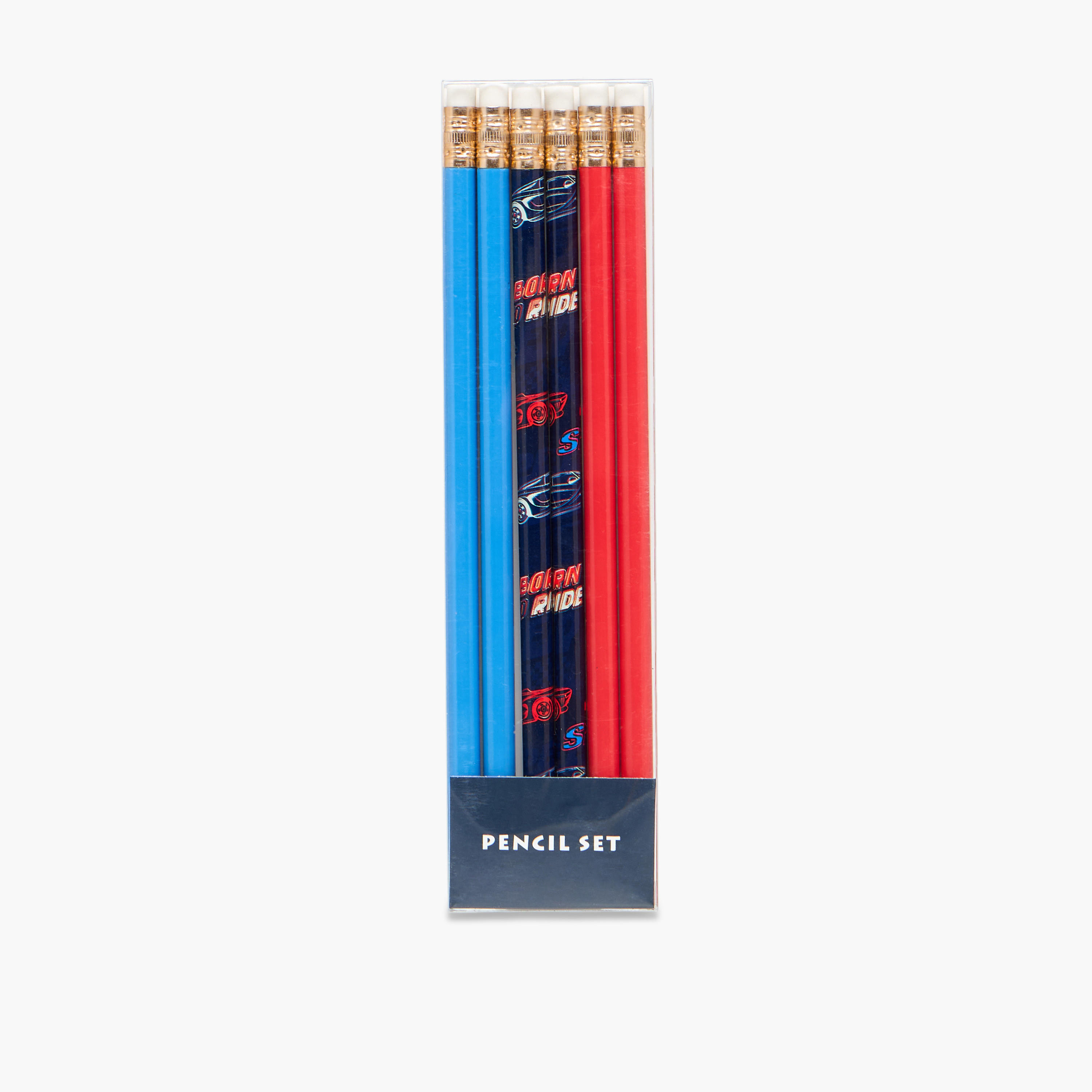 Wooden Pencil with Eraser - Set of 6-school-stationery-pensandpencils-image-1