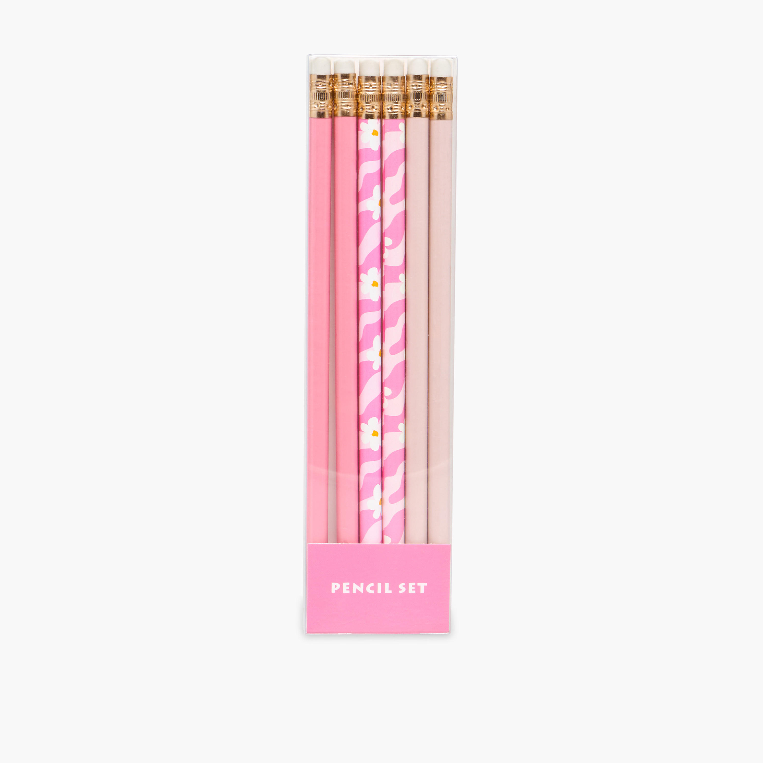 Wooden Pencil with Eraser - Set of 6-school-stationery-pensandpencils-image-1