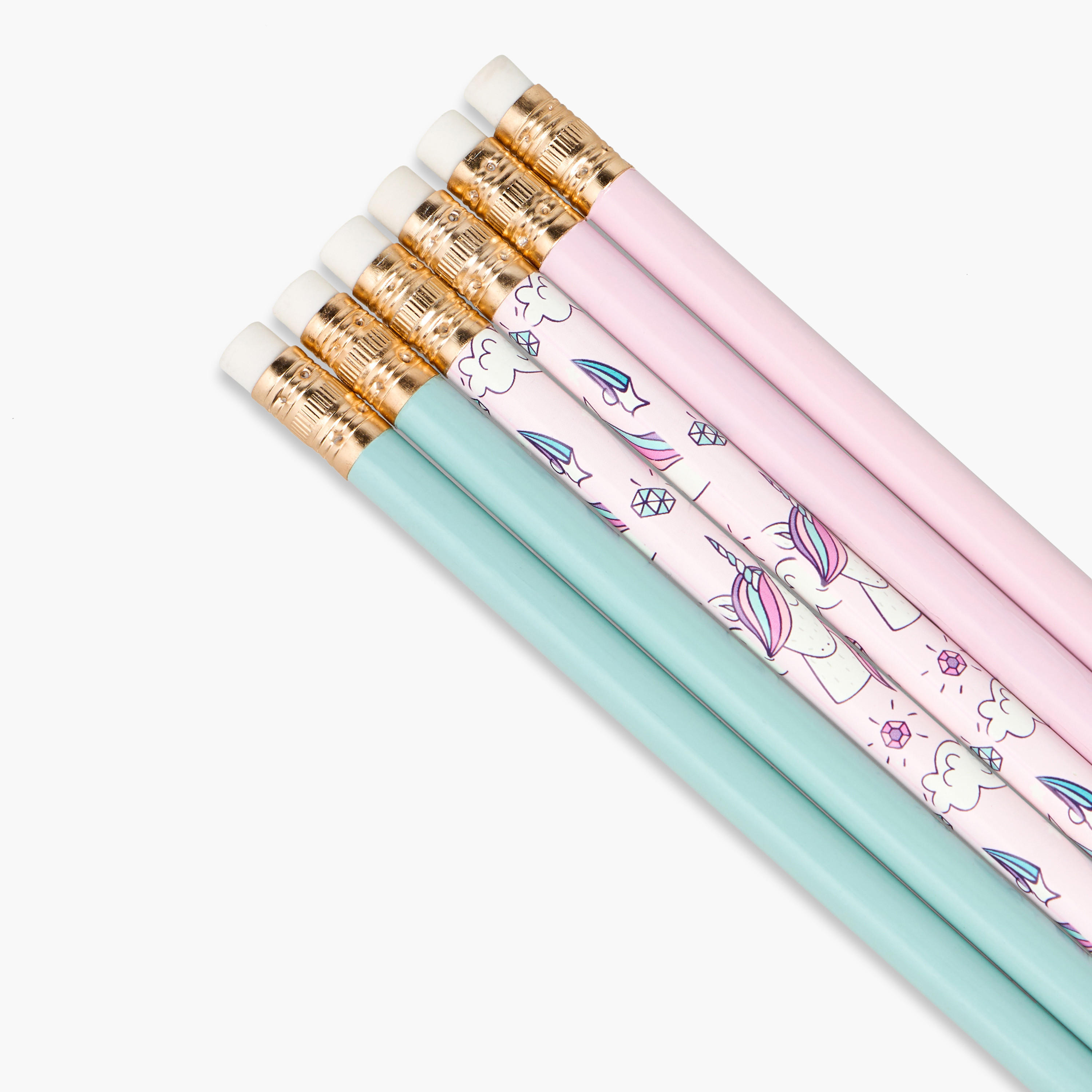 Wooden Pencil with Eraser - Set of 6-school-stationery-pensandpencils-image-3