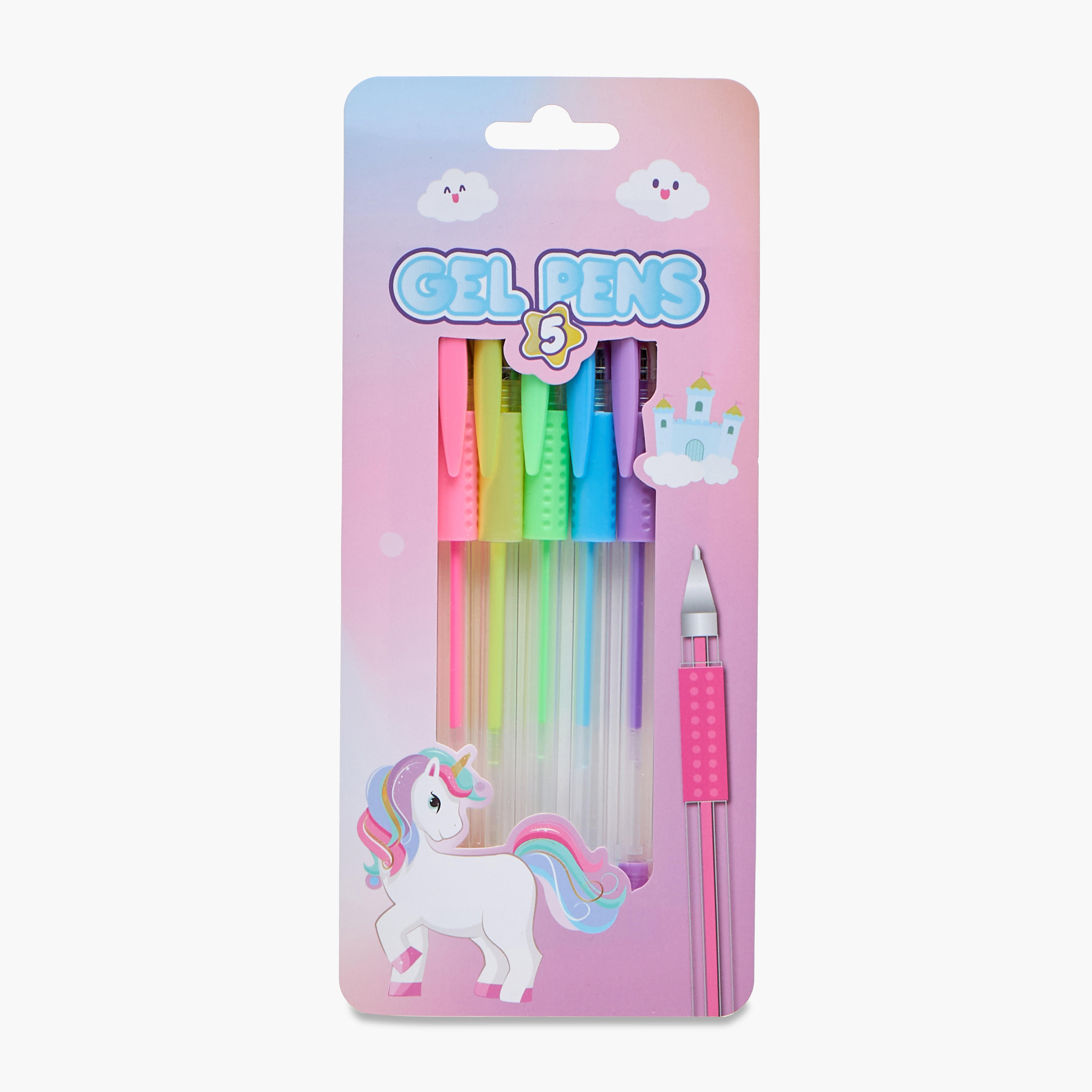 Assorted Gel Pen - Set of 5-school-stationery-pensandpencils-image-1