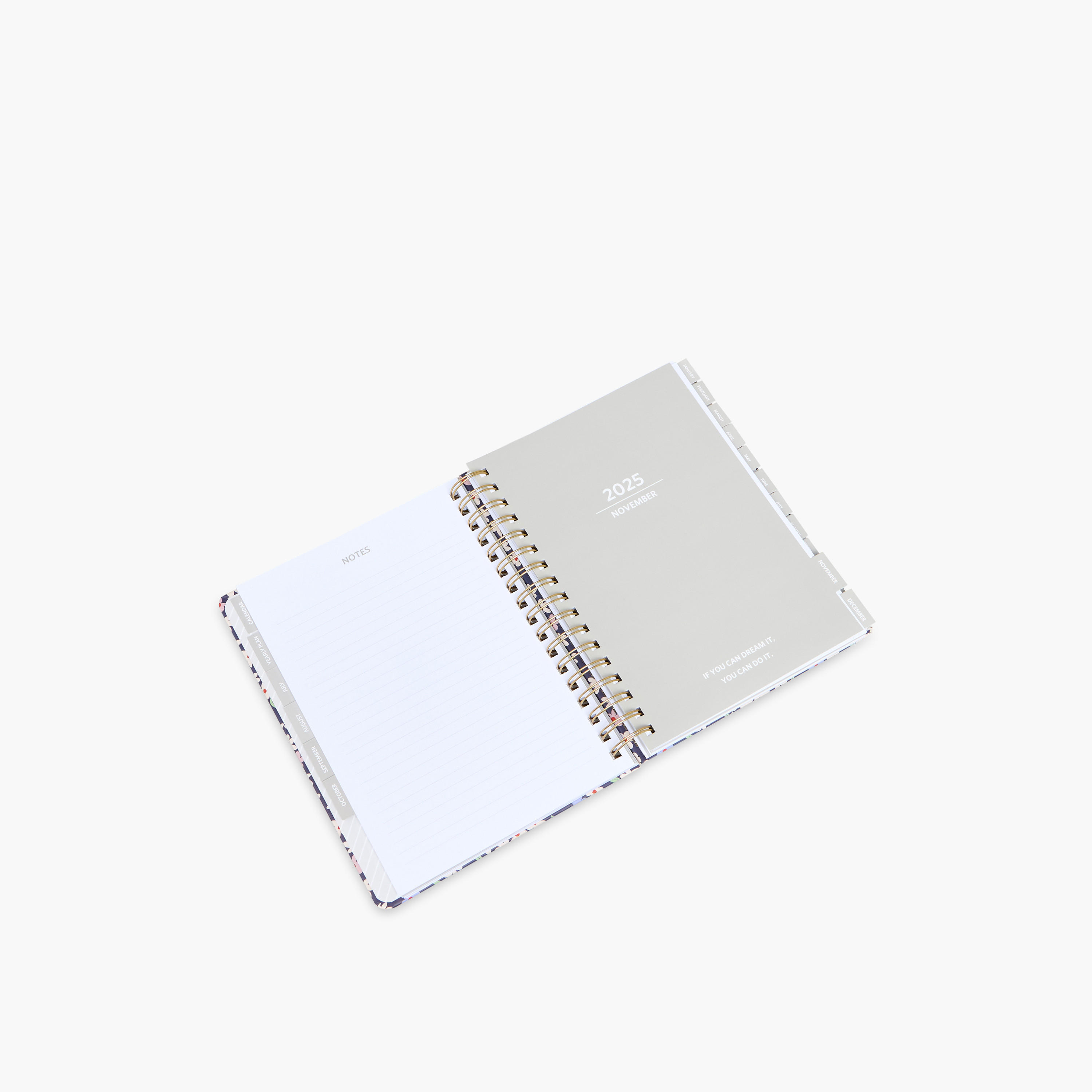 Floral Print Spiral 18-Month Agenda Planner-school-stationery-planners-image-4