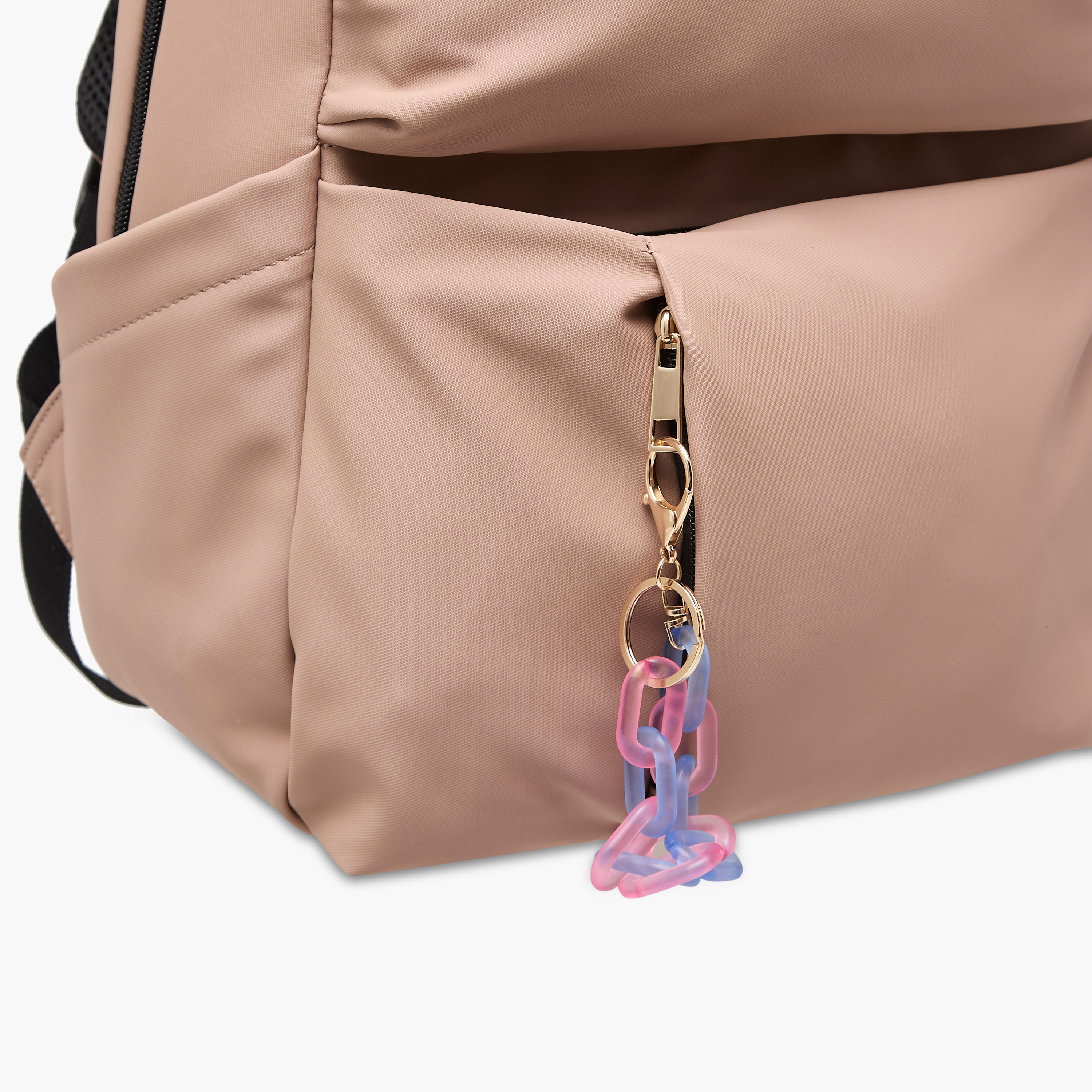 Mistotes Solid Backpack with Adjustable Shoulder Straps and Zip Closure - 28x41x21 cms-women-bagsandwallets-backpacks-image-5