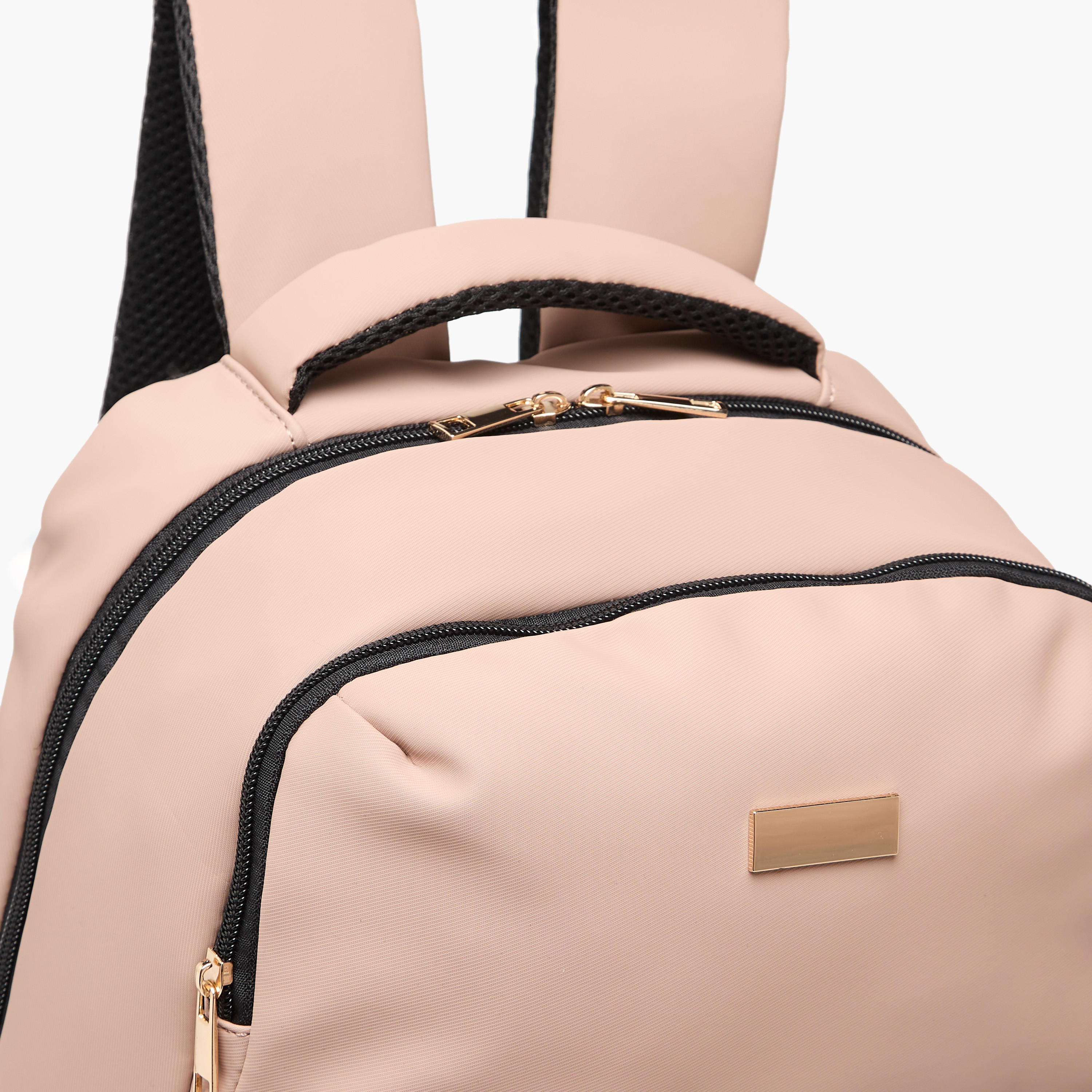 Mistotes Solid Backpack with Adjustable Shoulder Straps and Zip Closure - 28x41x21 cms-women-bagsandwallets-backpacks-image-6
