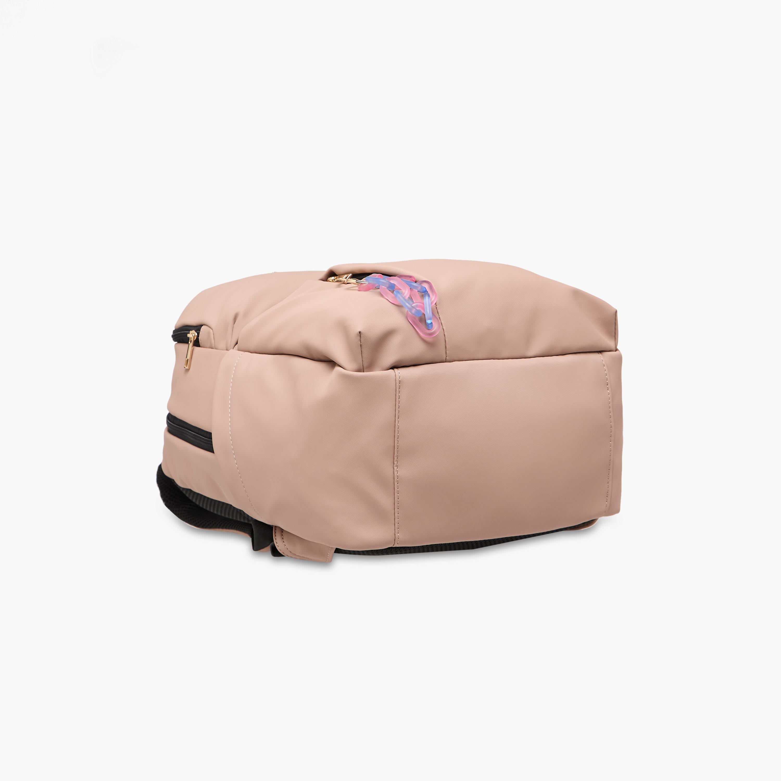 Mistotes Solid Backpack with Adjustable Shoulder Straps and Zip Closure - 28x41x21 cms-women-bagsandwallets-backpacks-image-7