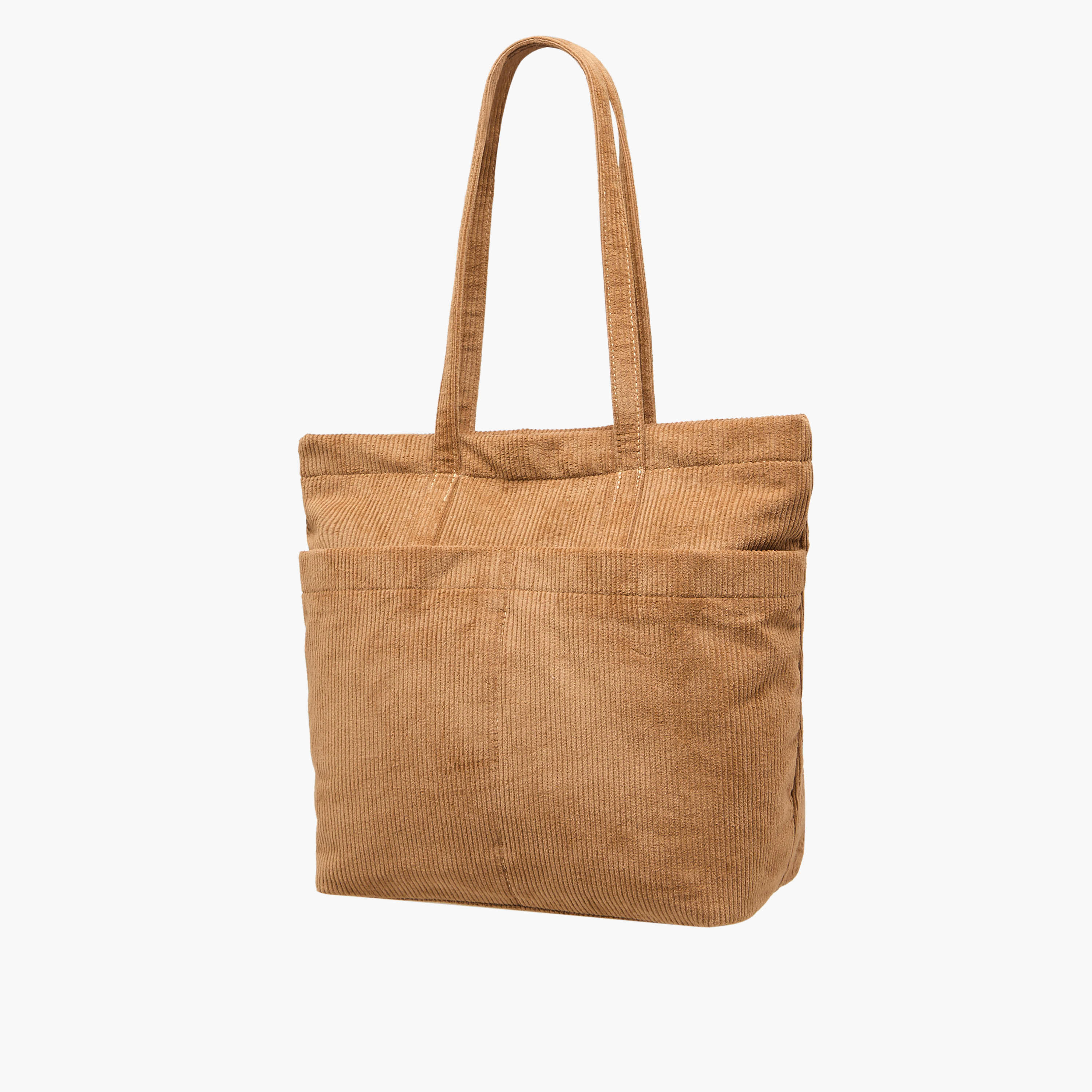 Mistotes Corduroy Tote Bag with Double Handle and Zip Closure-women-bagsandwallets-handbags-image-3