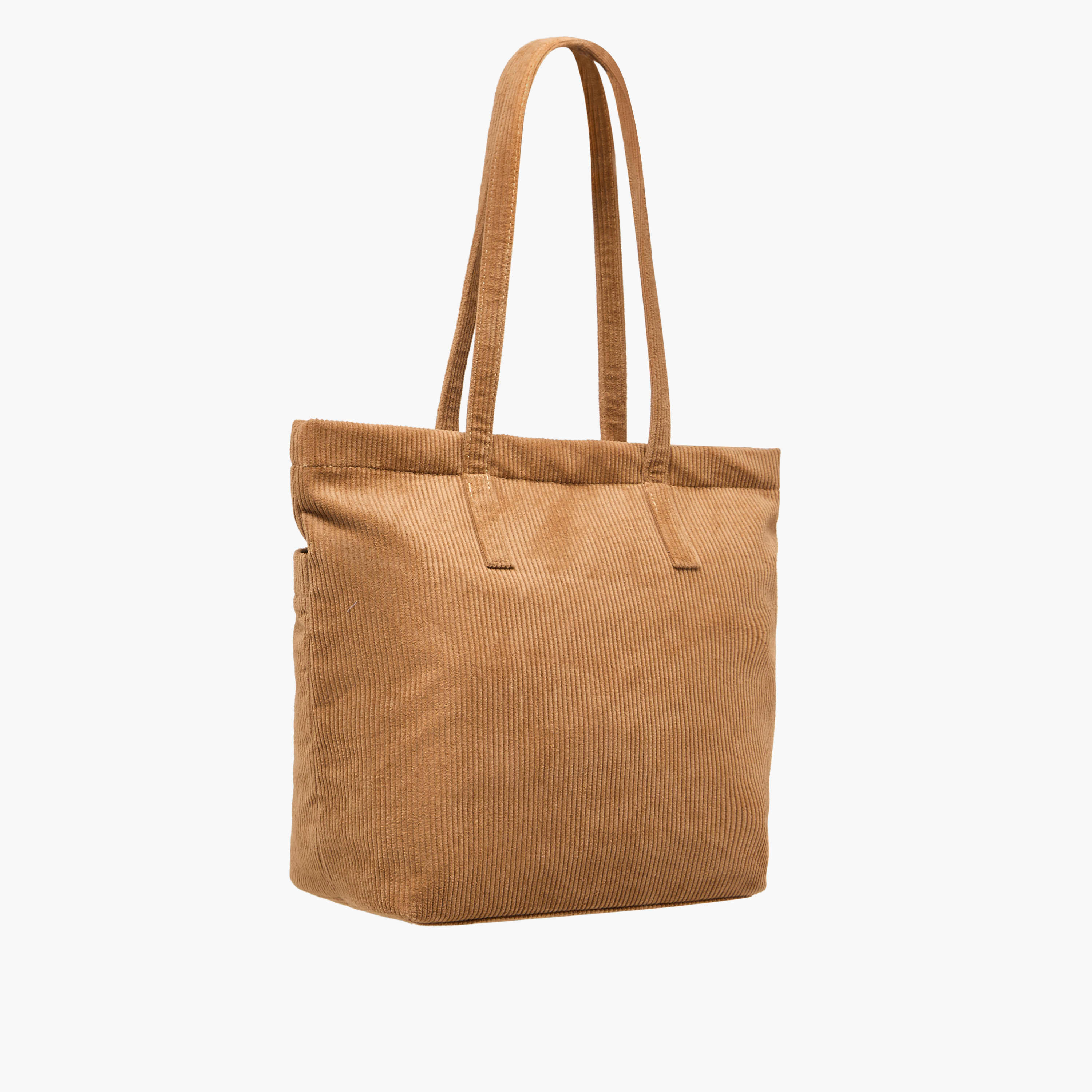 Mistotes Corduroy Tote Bag with Double Handle and Zip Closure-women-bagsandwallets-handbags-image-4