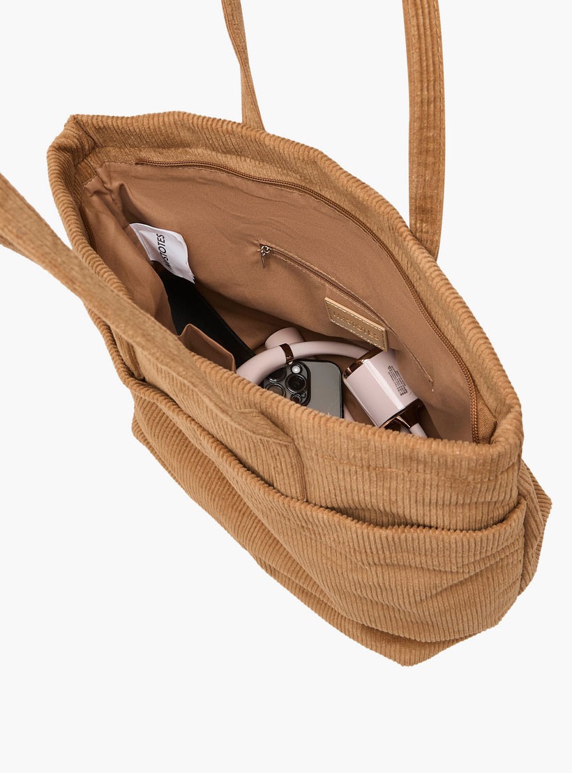 Mistotes Corduroy Tote Bag with Double Handle and Zip Closure-women-bagsandwallets-handbags-image-7