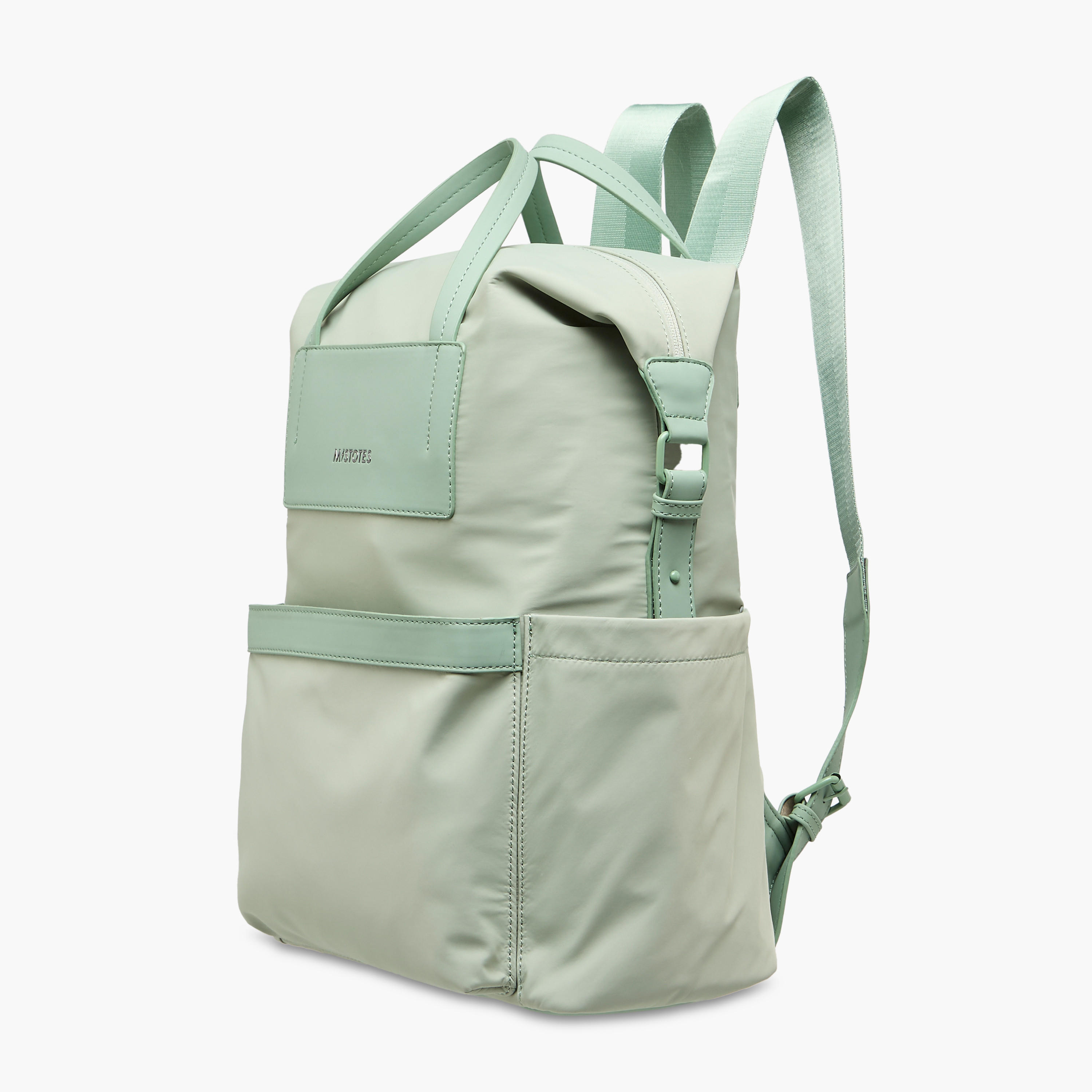 Mistotes Solid Backpack with Adjustable Shoulder Straps and Zip Closure - 38x32x14 cms-women-bagsandwallets-backpacks-image-3