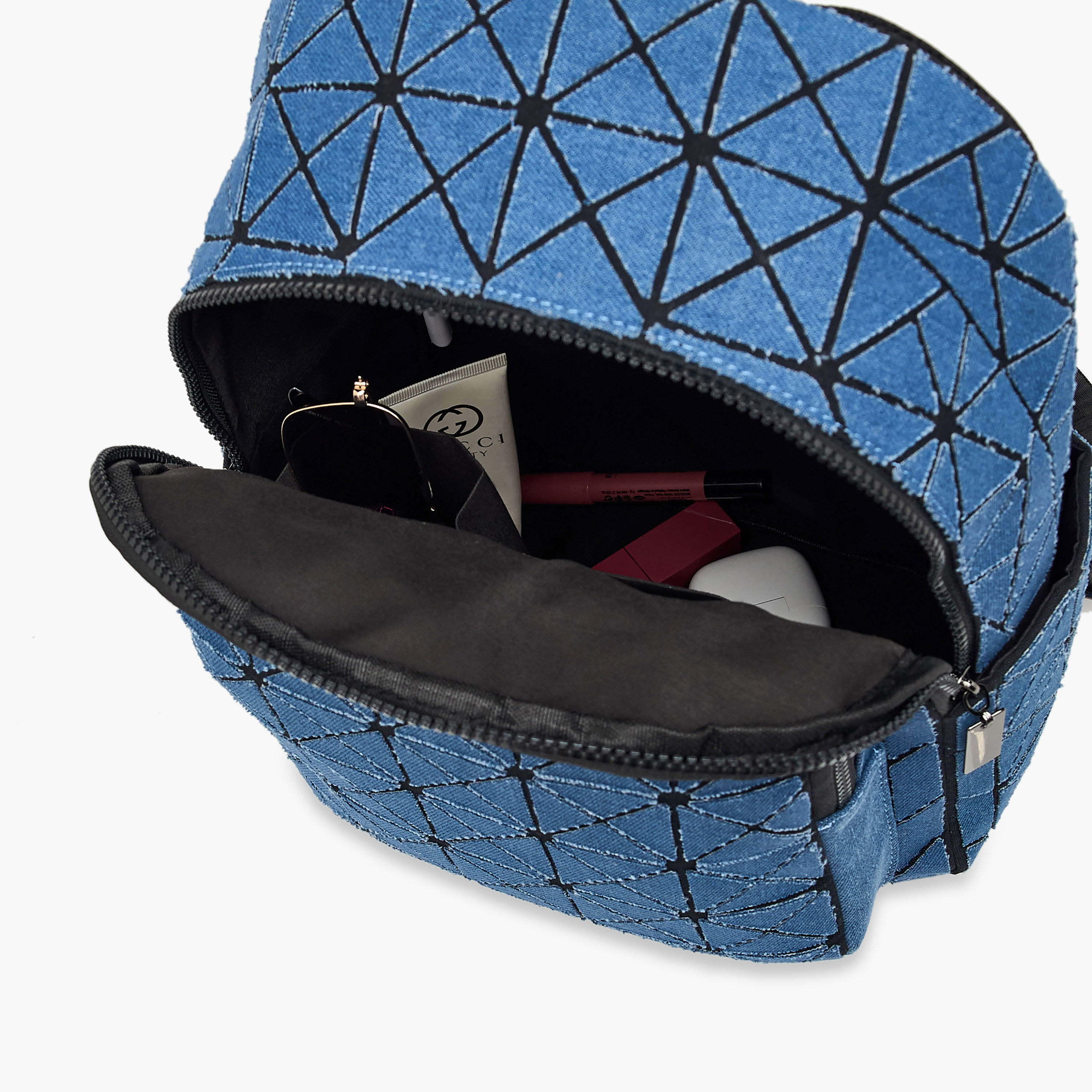 Mistotes Denim Backpack with Adjustable Shoulder Straps and Zip Closure - 26x33x12 cm-women-bagsandwallets-backpacks-image-6