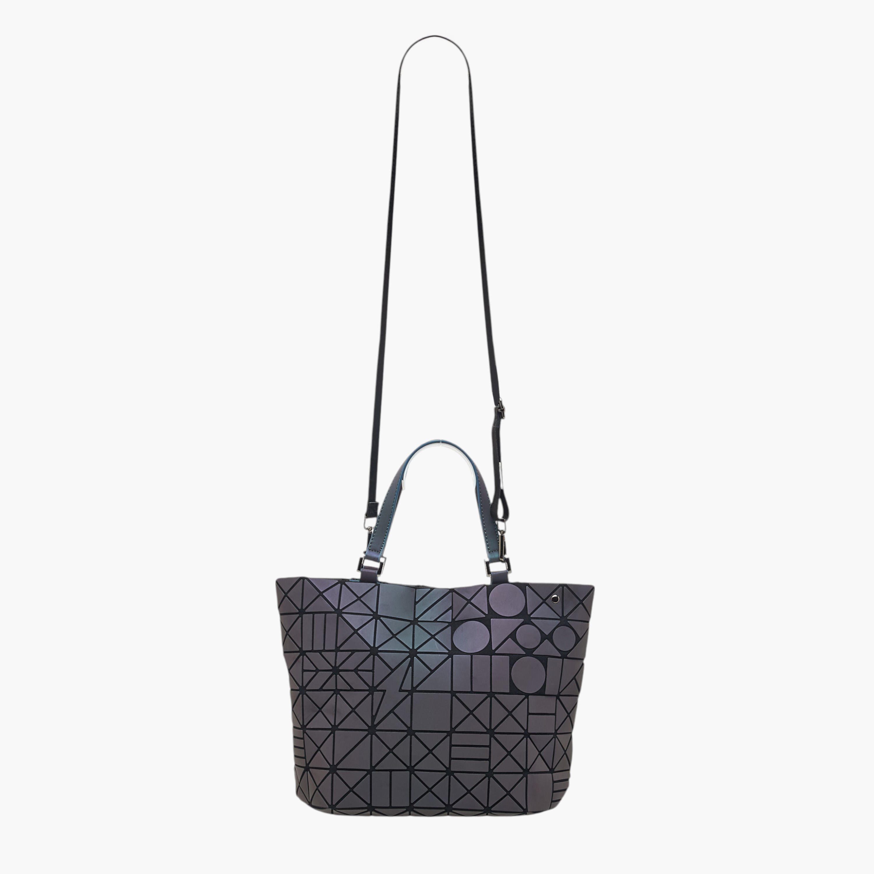 Mistotes Geometric Print Tote Bag with Double Handle and Button Closure-women-bagsandwallets-handbags-image-3