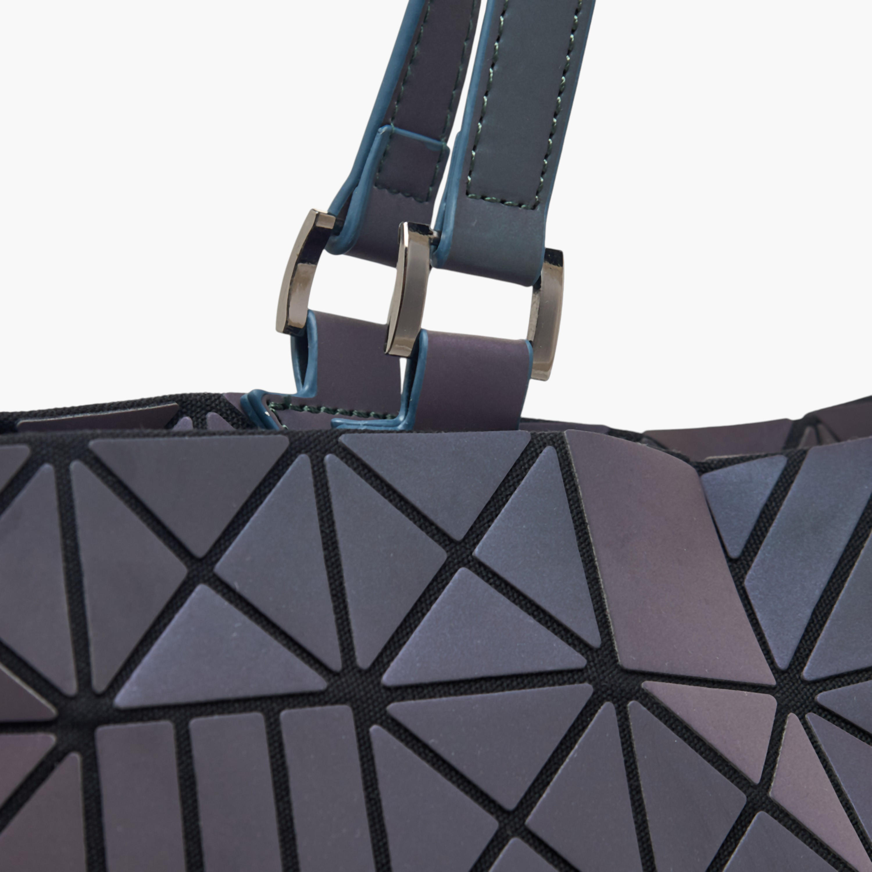 Mistotes Geometric Print Tote Bag with Double Handle and Button Closure-women-bagsandwallets-handbags-image-5