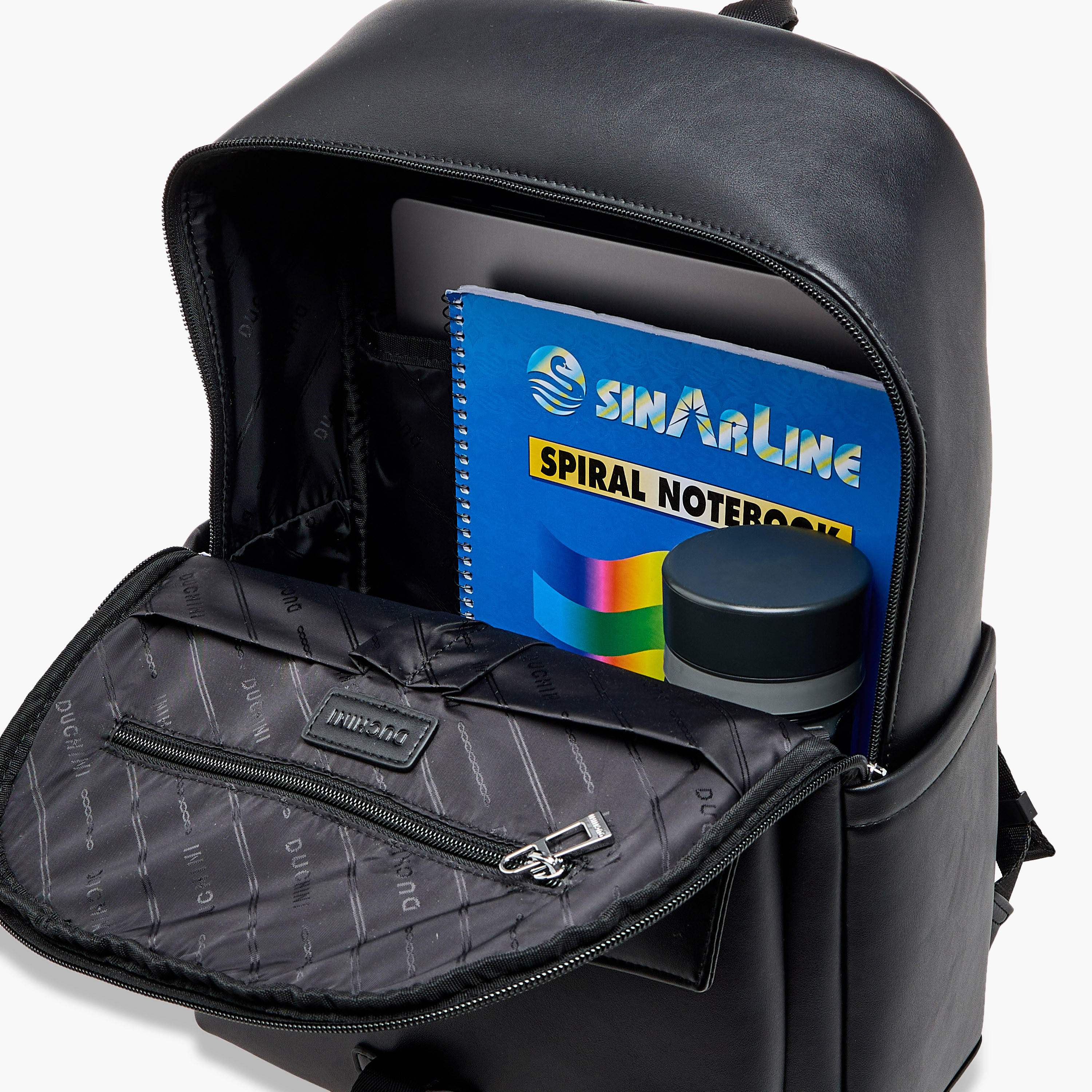 Duchini Solid Backpack with Adjustable Shoulder Straps - 31x17x43 cm-men-bags-image-7
