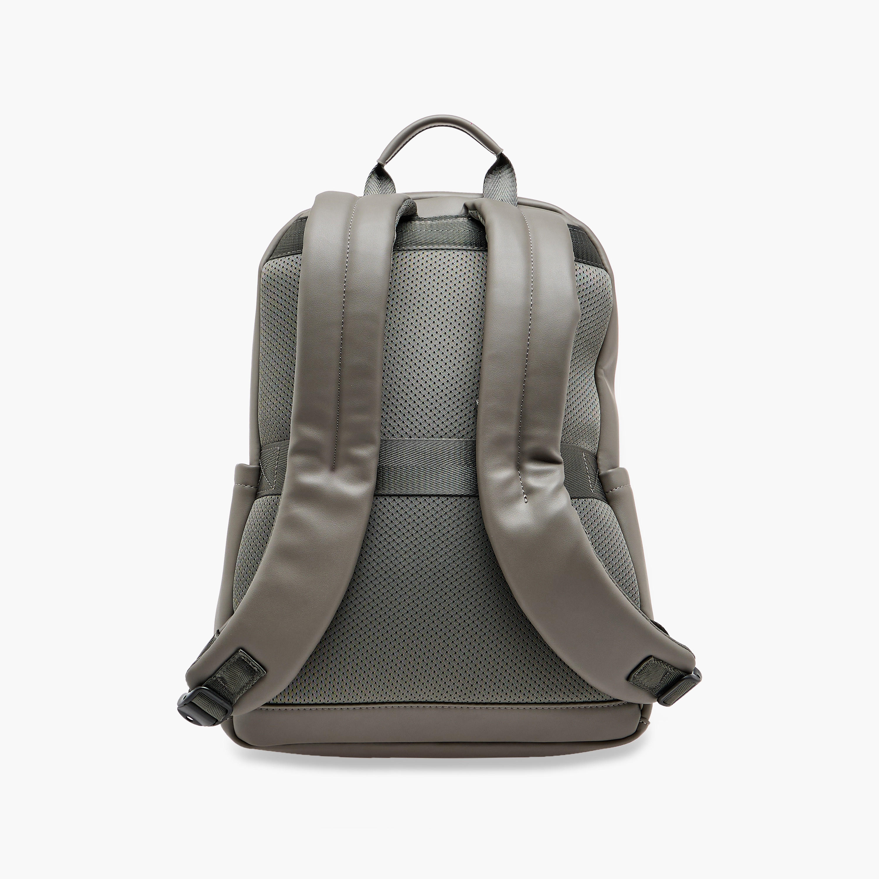 Duchini Solid Backpack with Adjustable Shoulder Straps - 31x17x43 cm-men-bags-image-3