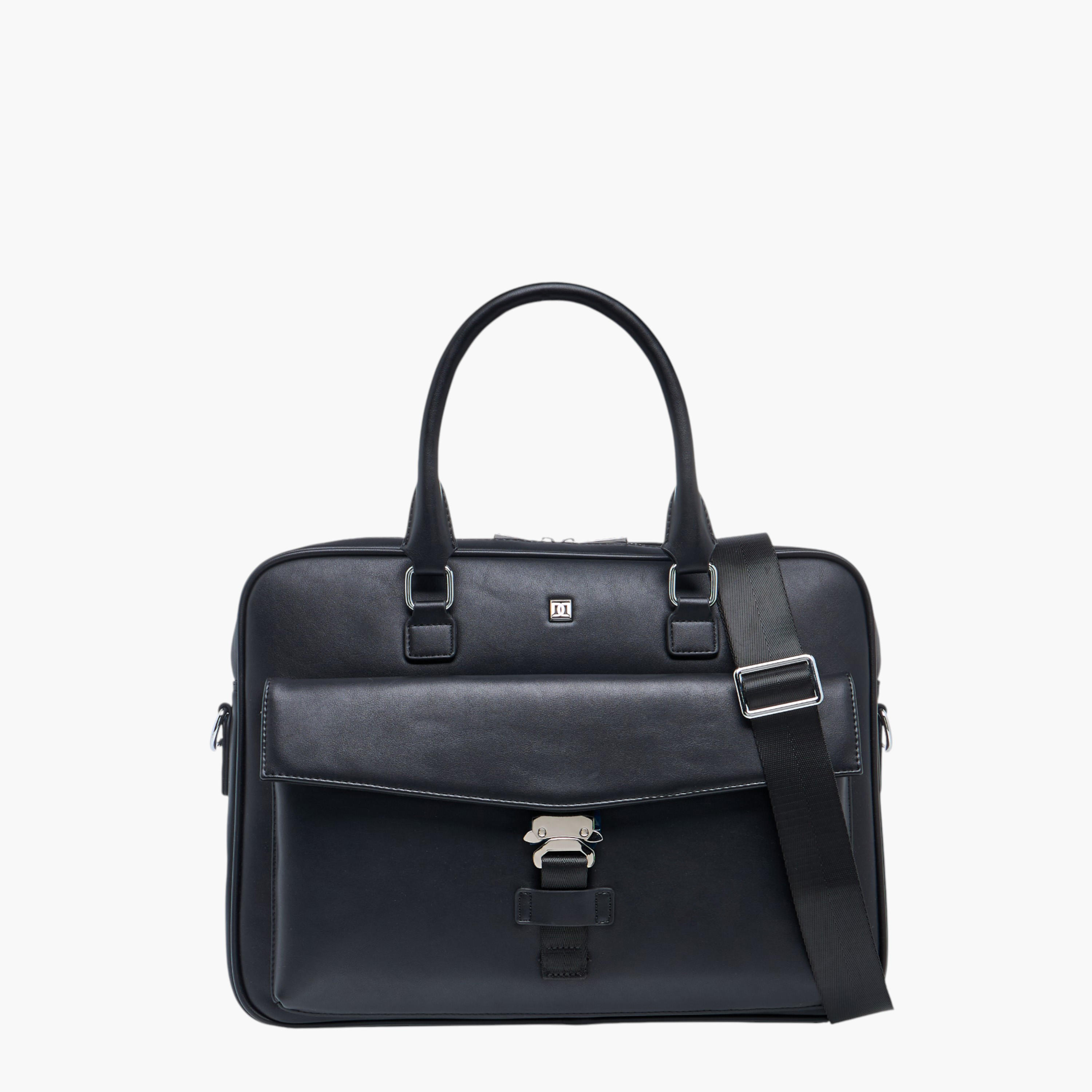 Duchini Solid Laptop Bag with Double Handle-men-bags-image-1