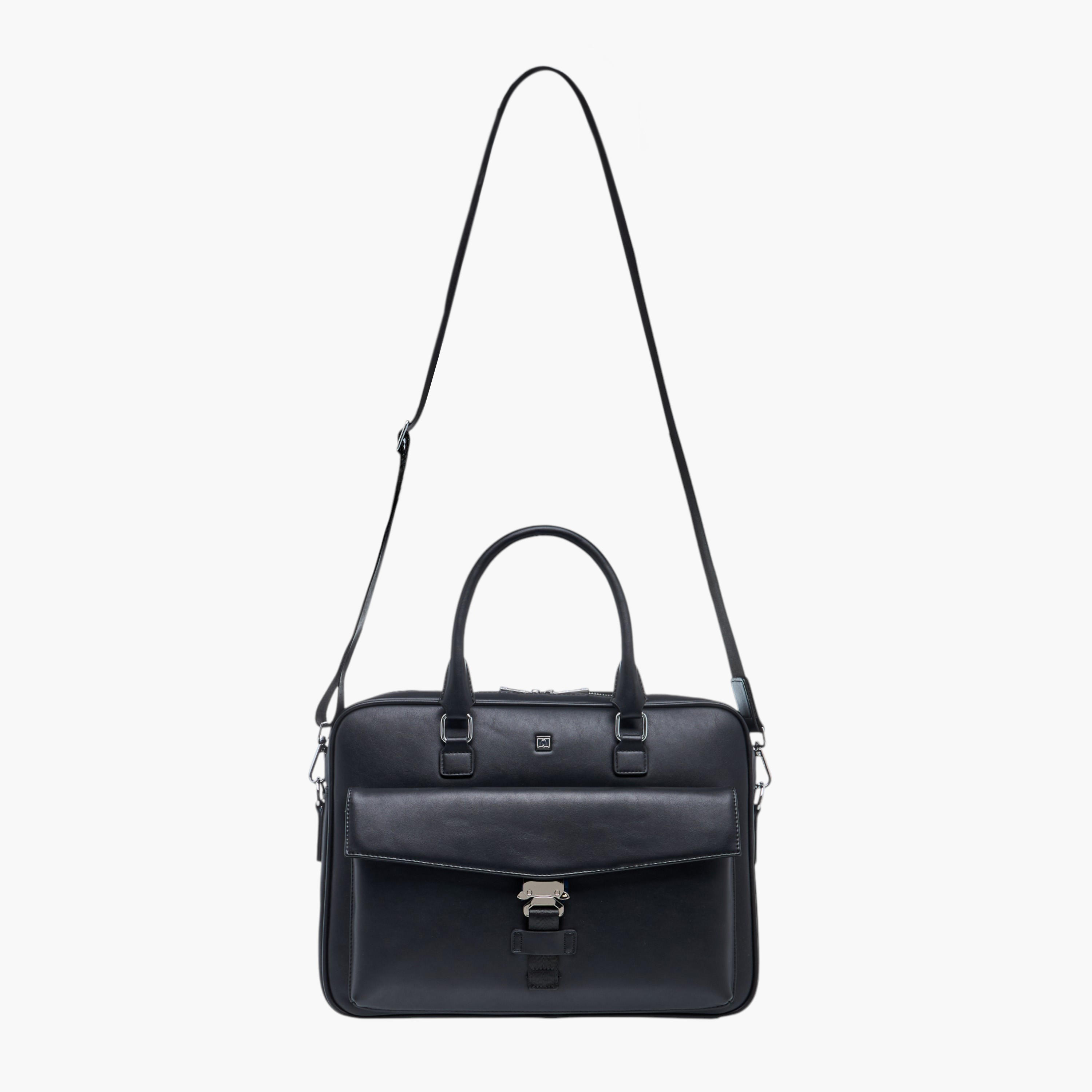 Duchini Solid Laptop Bag with Double Handle-men-bags-image-2