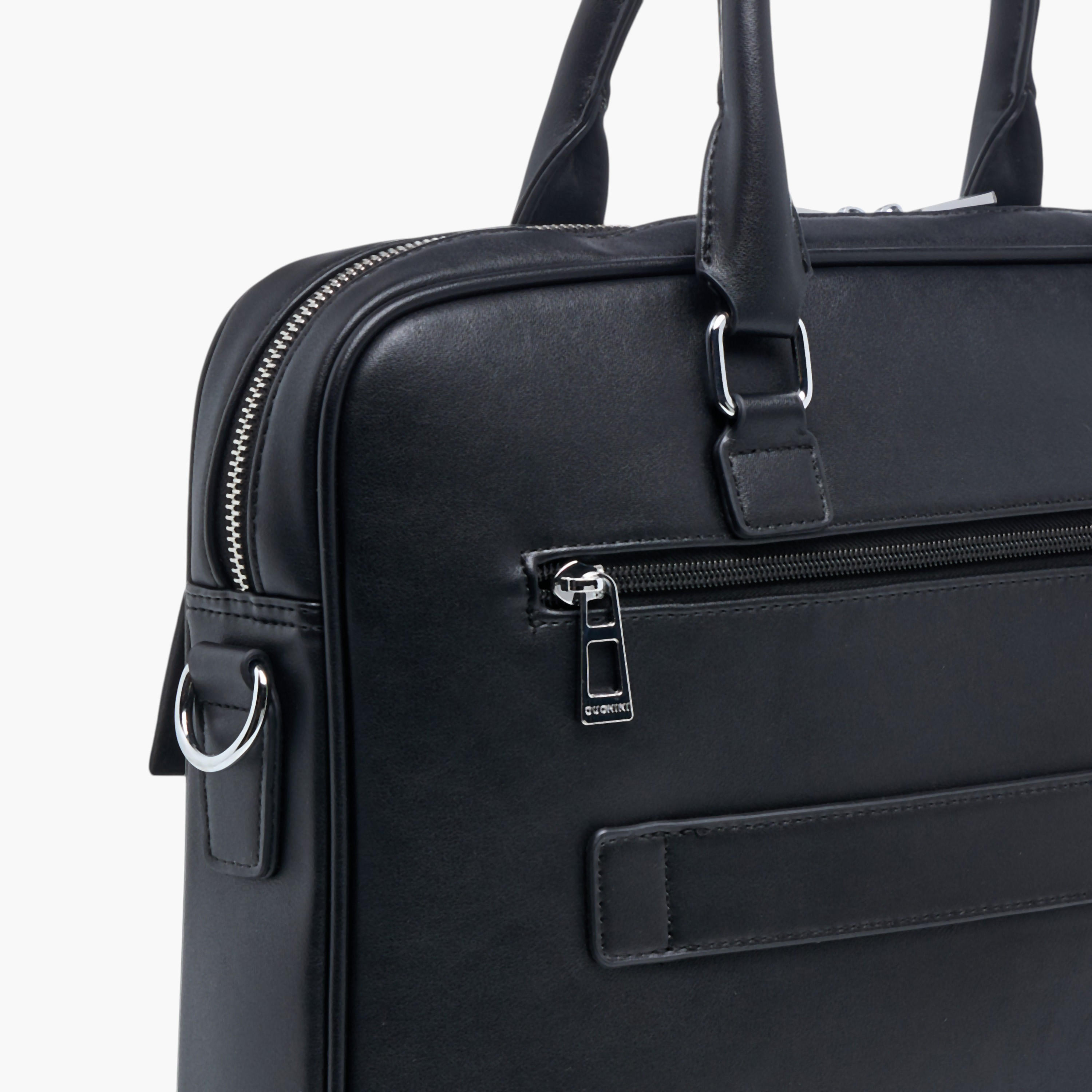 Duchini Solid Laptop Bag with Double Handle-men-bags-image-5