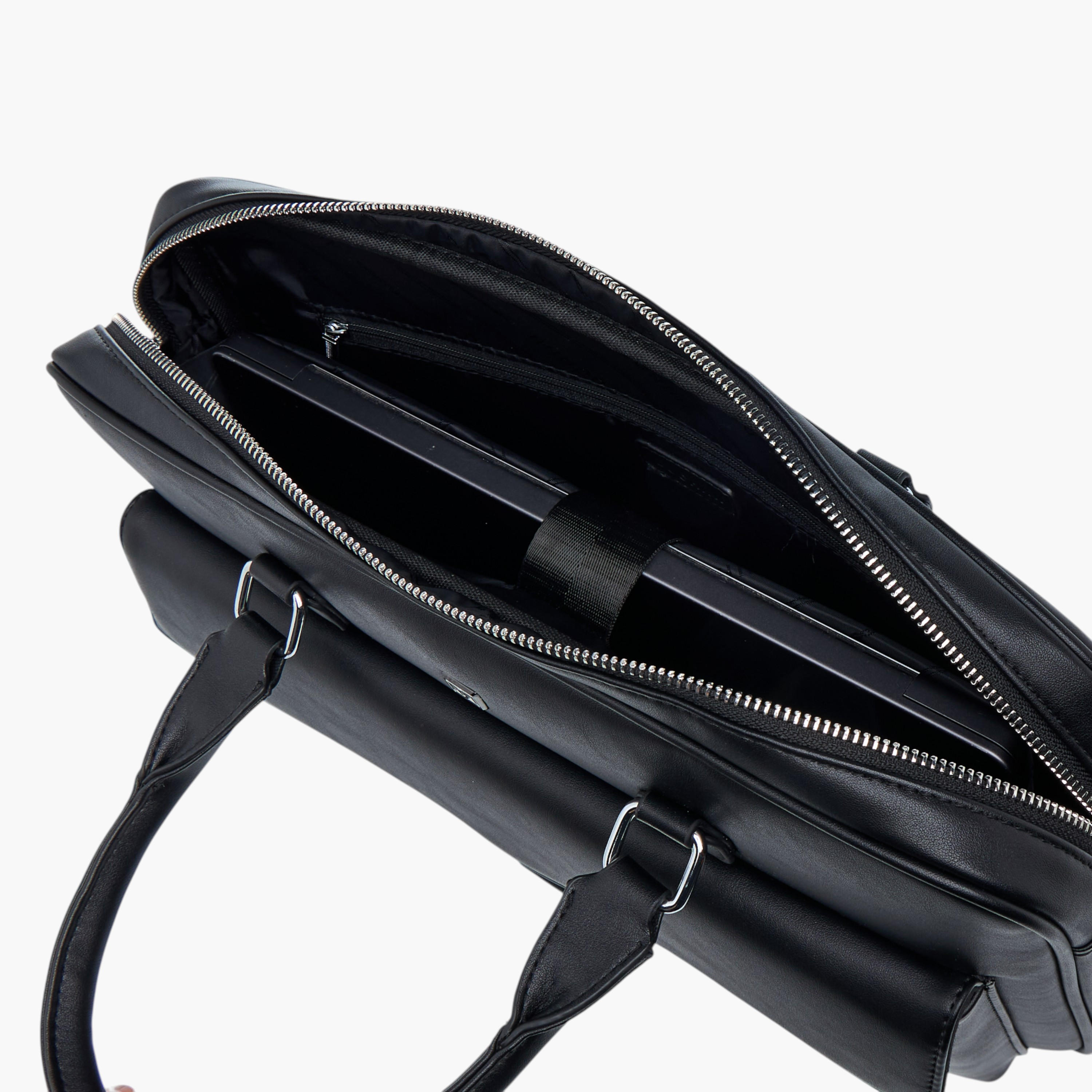 Duchini Solid Laptop Bag with Double Handle-men-bags-image-7