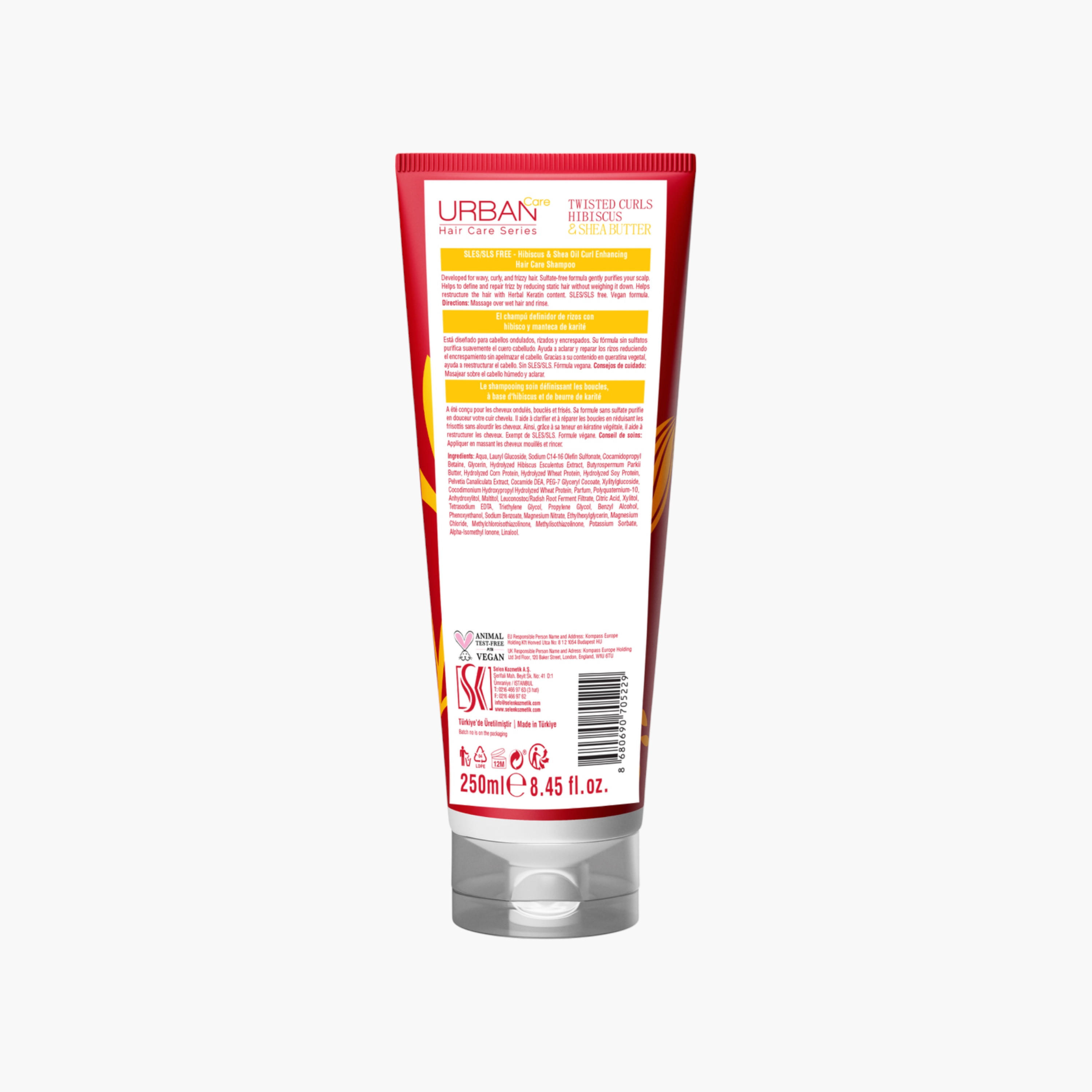 Urban Care Twisted Curls Hibiscus and Shea Butter Shampoo - 250 ml-beautyandpersonalcare-hair-haircare-shampoos-image-2