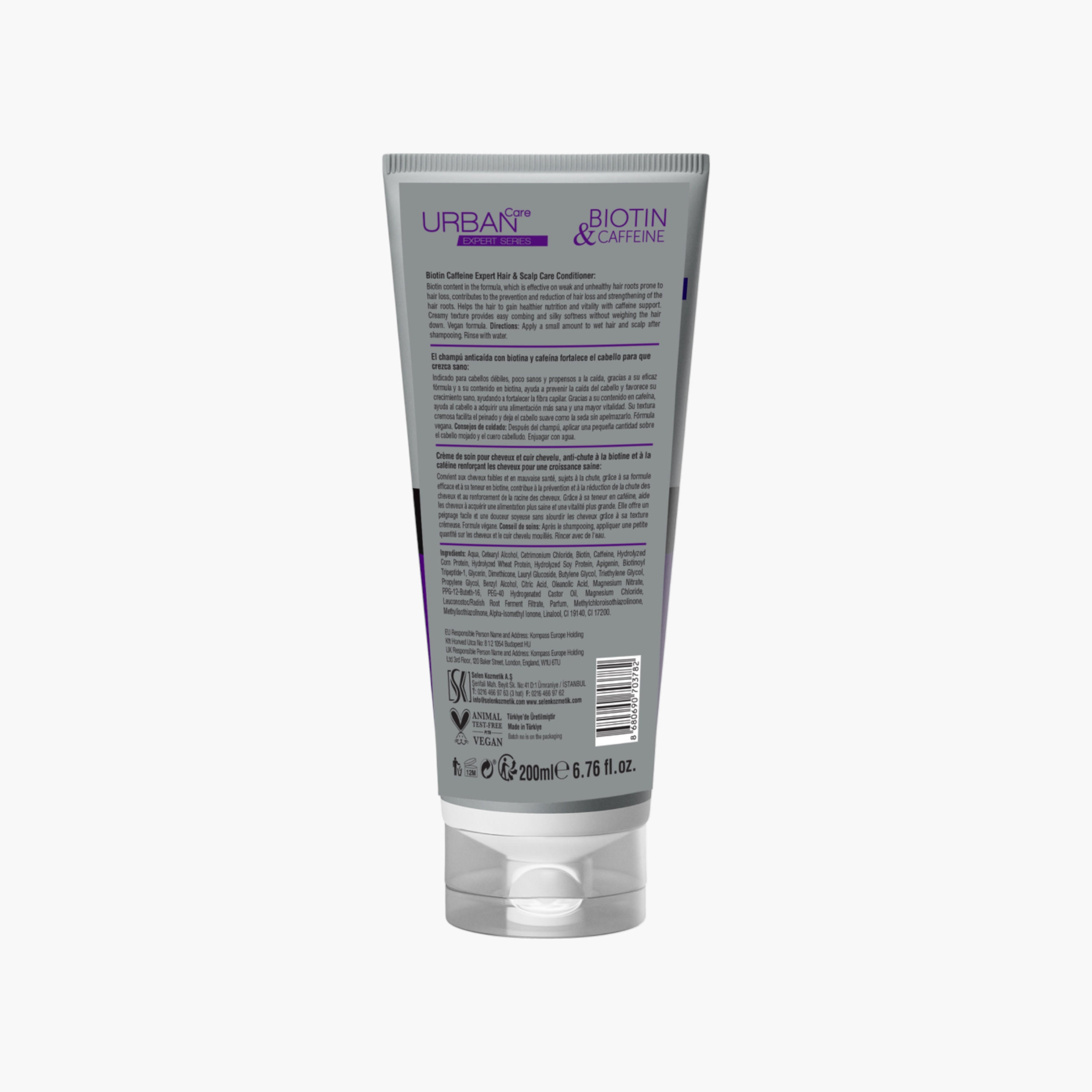Urban Care Expert Biotin and Caffeine Hair and Scalp Conditioner - 200 ml-beautyandpersonalcare-hair-haircare-conditioners-image-2