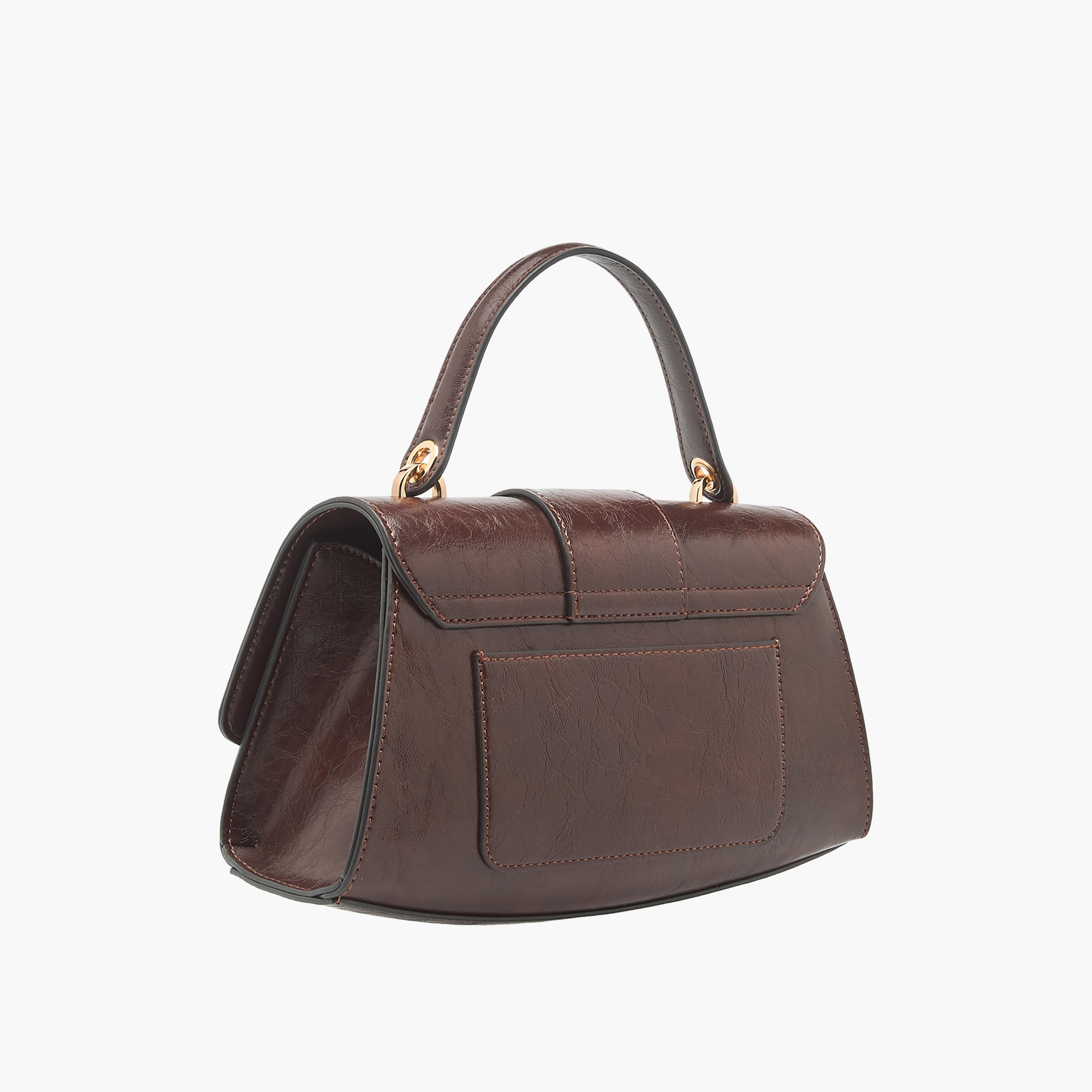 شنطة ساتشيل سادة بزر إغلاق وحزام قابل للفصل من لو كونفورت-women-bagsandwallets-handbags-image-4